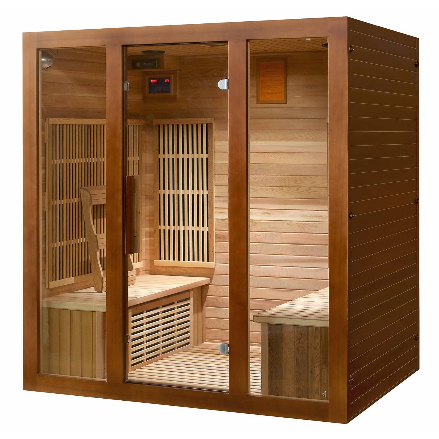 Sunray Roslyn 4 Person Nano Cedar Indoor Infrared Sauna - Image 1