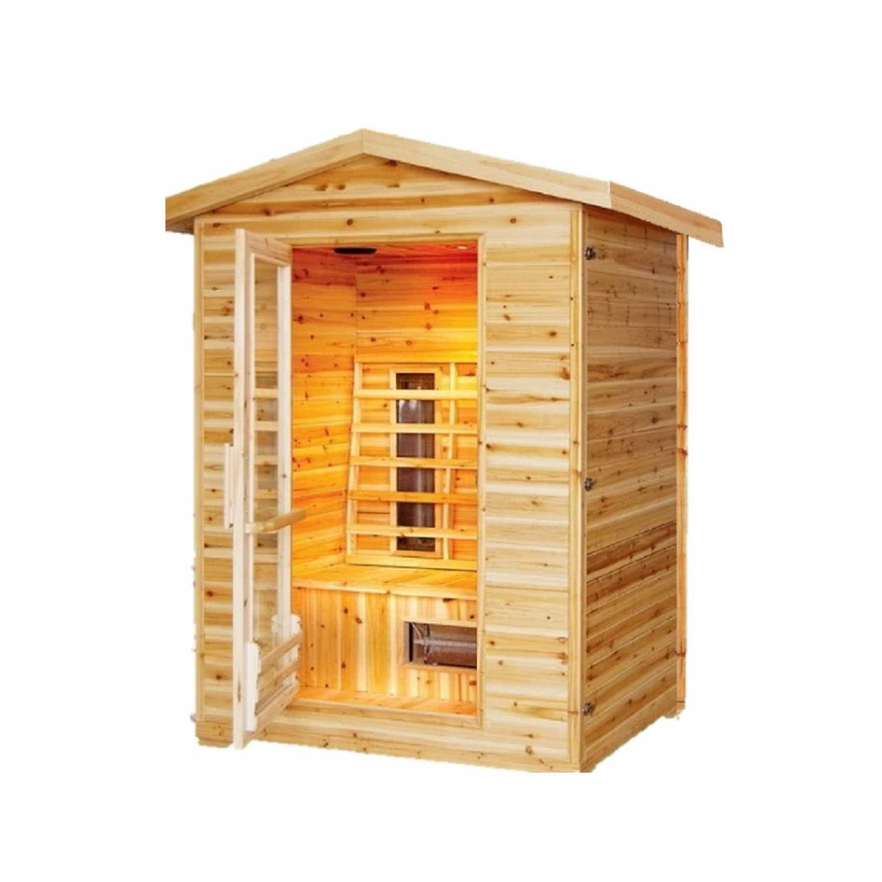 Sunray Burlington 2 Person 5 Heaters Hemlock Outdoor Infrared Sauna - Image 14