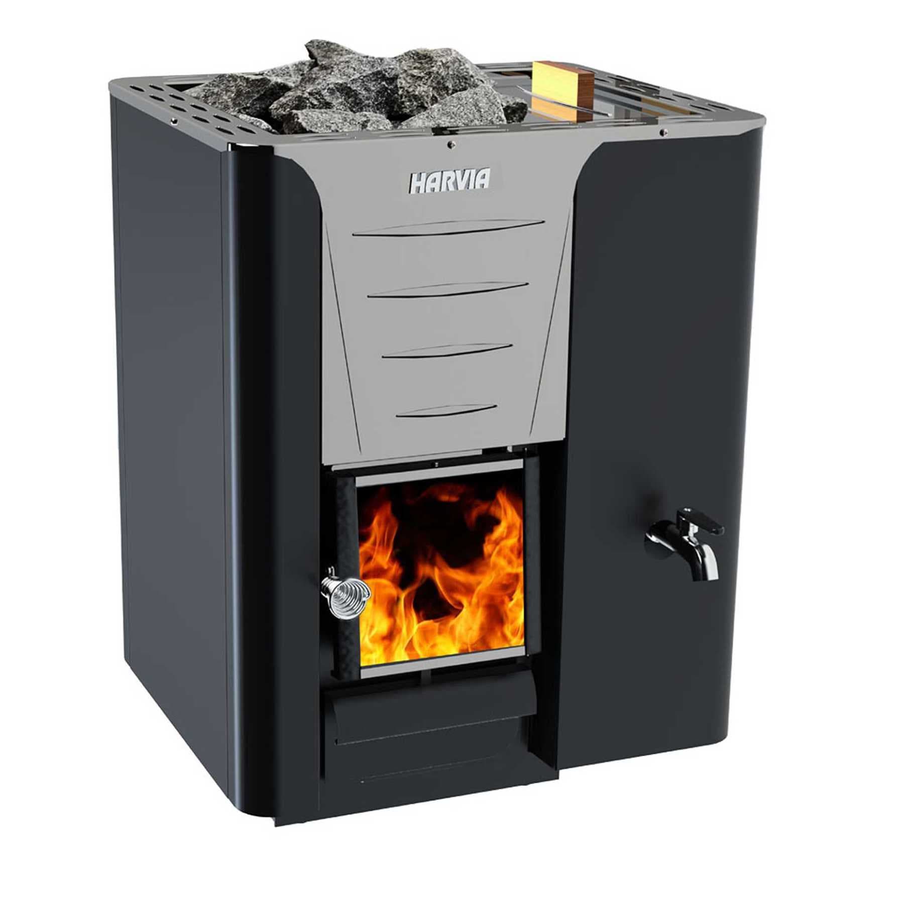 Harvia WK200LS Floor-Mount with Water Tank 24.1kW Wood Sauna Stove