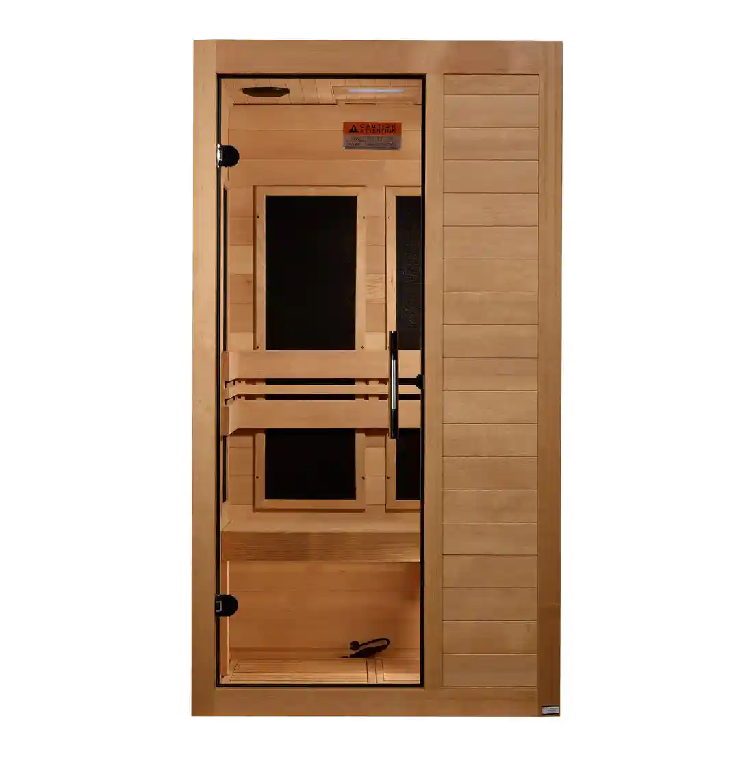 Dynamic Sauna Dynamic Veneto Elite 1-2 Person Ultra Low EMF FAR Infrared Indoor Infrared Sauna Indoor Infrared Sauna - side view