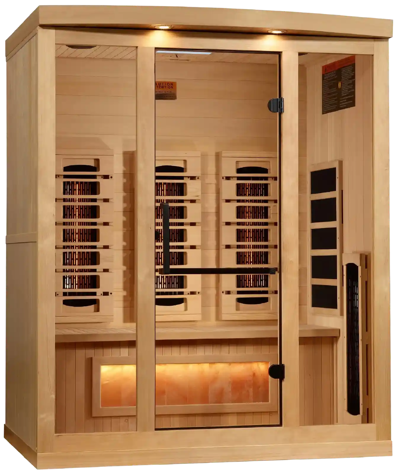 Golden Designs Golden Designs 3 person Full Spectrum Hemlock Indoor Infrared Sauna Indoor Infrared Sauna - detail view