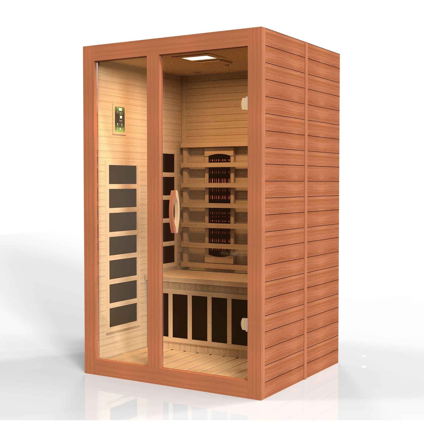 Dynamic Santiago 2 Person Full Spectrum Ultra Low EMF Indoor Infrared Sauna
