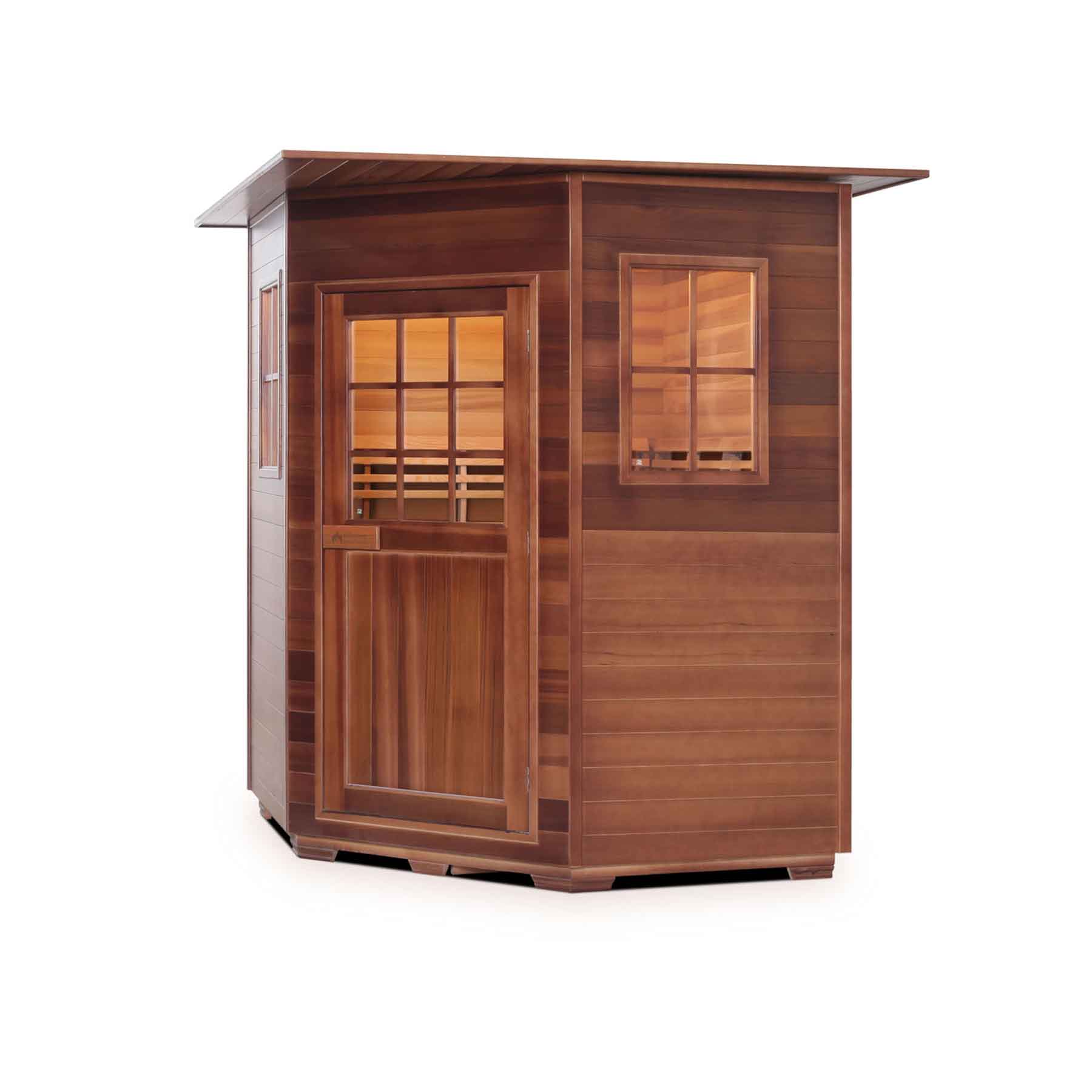 Enlighten Moonlight 4C Cedar Corner Indoor Dry Traditional Sauna - Image 1