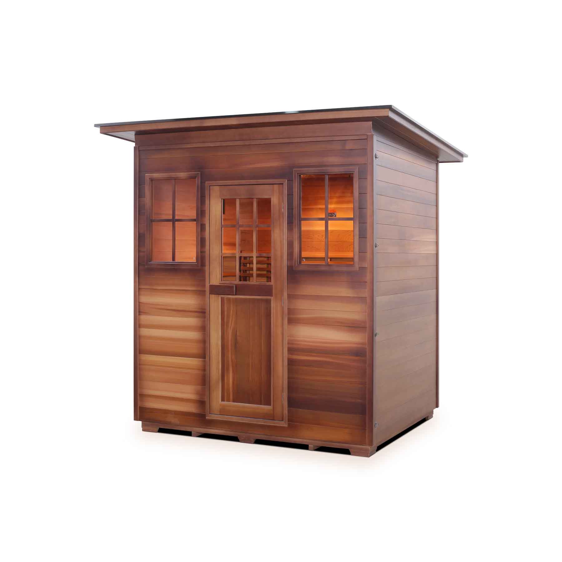 Enlighten Moonlight 4 Person Cedar Indoor Dry Traditional Sauna - Image 1