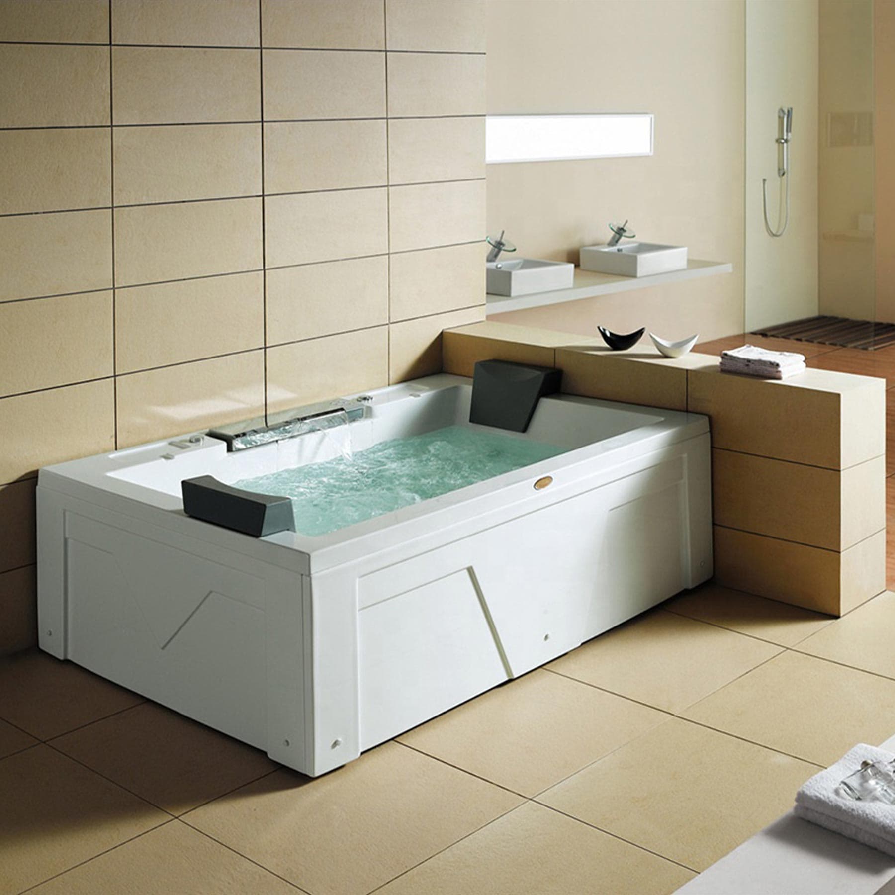 Mesa Grandios 2 Person 12 Jetted Rectangular Whirlpool Bathtub