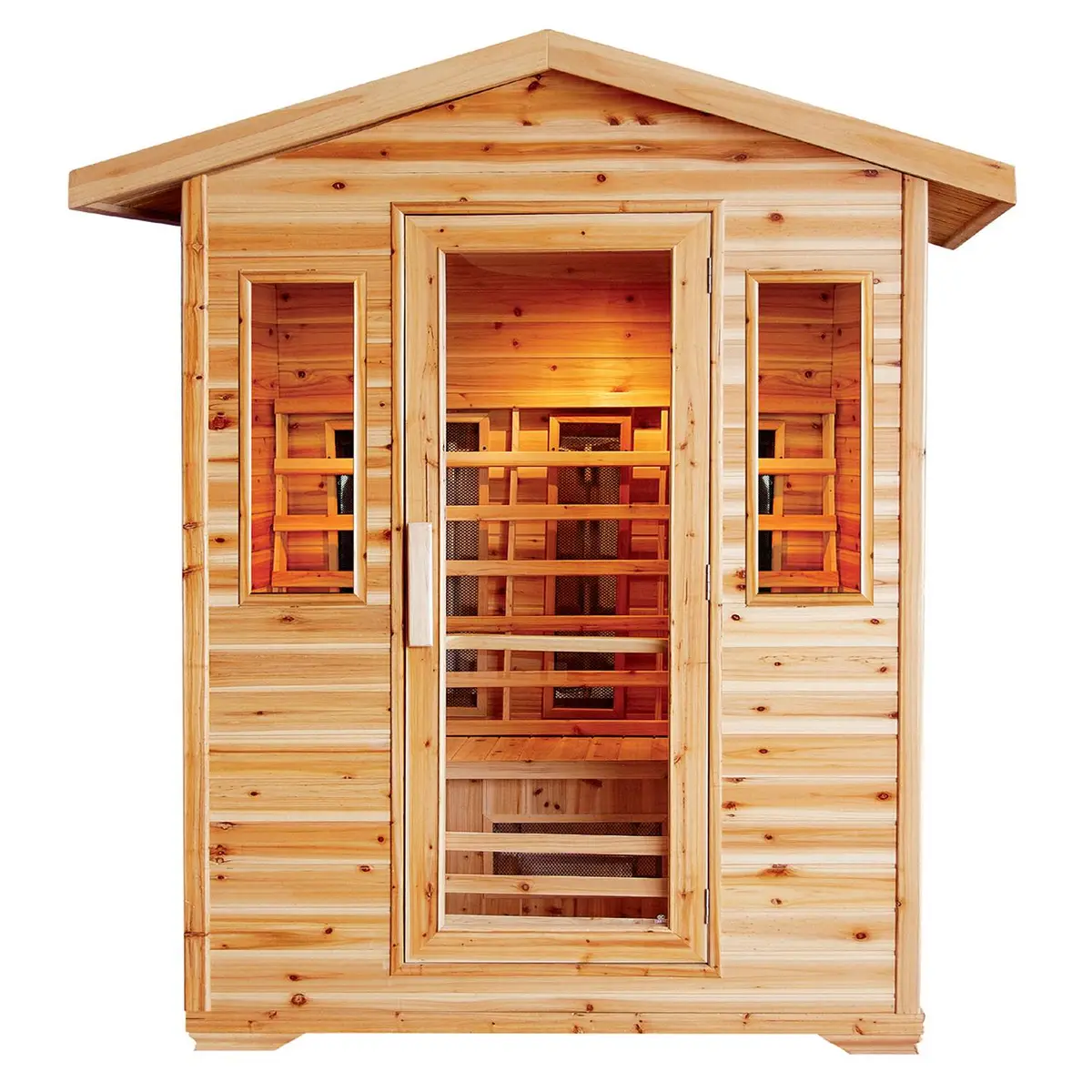 Sunray Cayenne 4 Person 8 Heaters Hemlock Outdoor Infrared Sauna