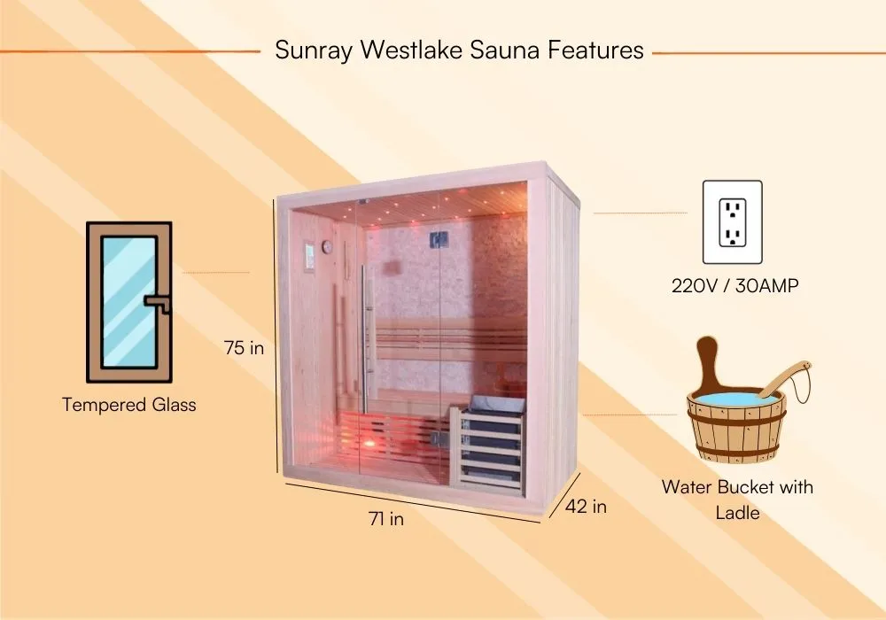 Sunray Westlake Sauna Review In-Depth Analysis-Product Features 2