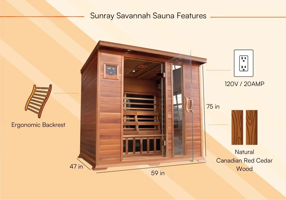 Sunray Savannah Sauna Review A Closer Look-Product Features 2
