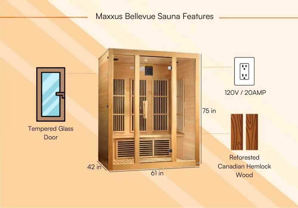 Maxxus Bellevue Sauna Review The Ultimate Breakdown-Product Description 2