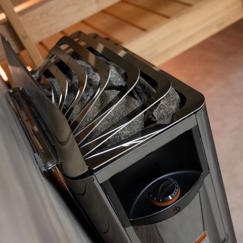 Harvia SW60 Wall-Mount Black Steel 6kW Electric Sauna Heater - 05