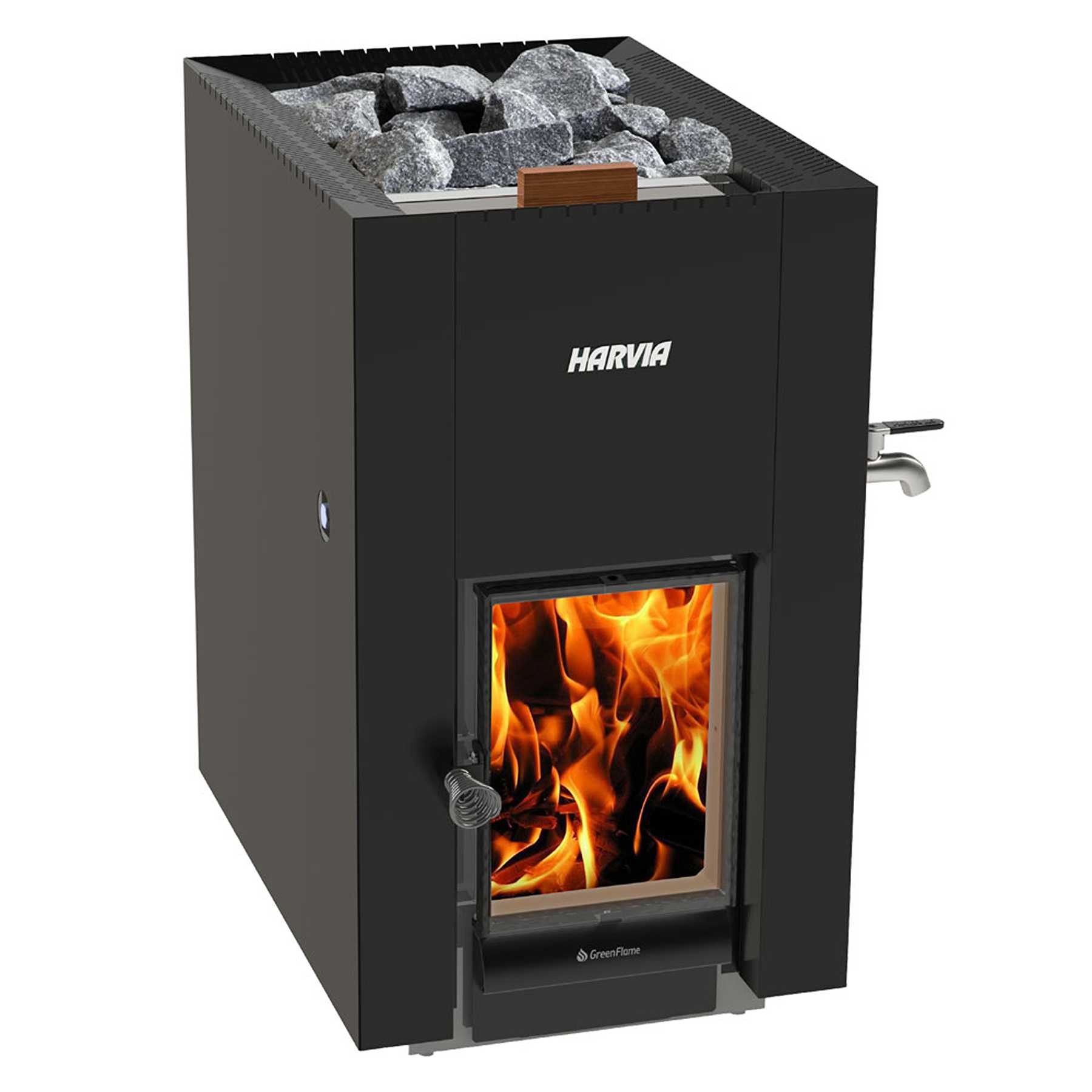 Harvia WKLI22GESM Floor-Mount with Water Tank 15.7kW Wood Sauna Stove