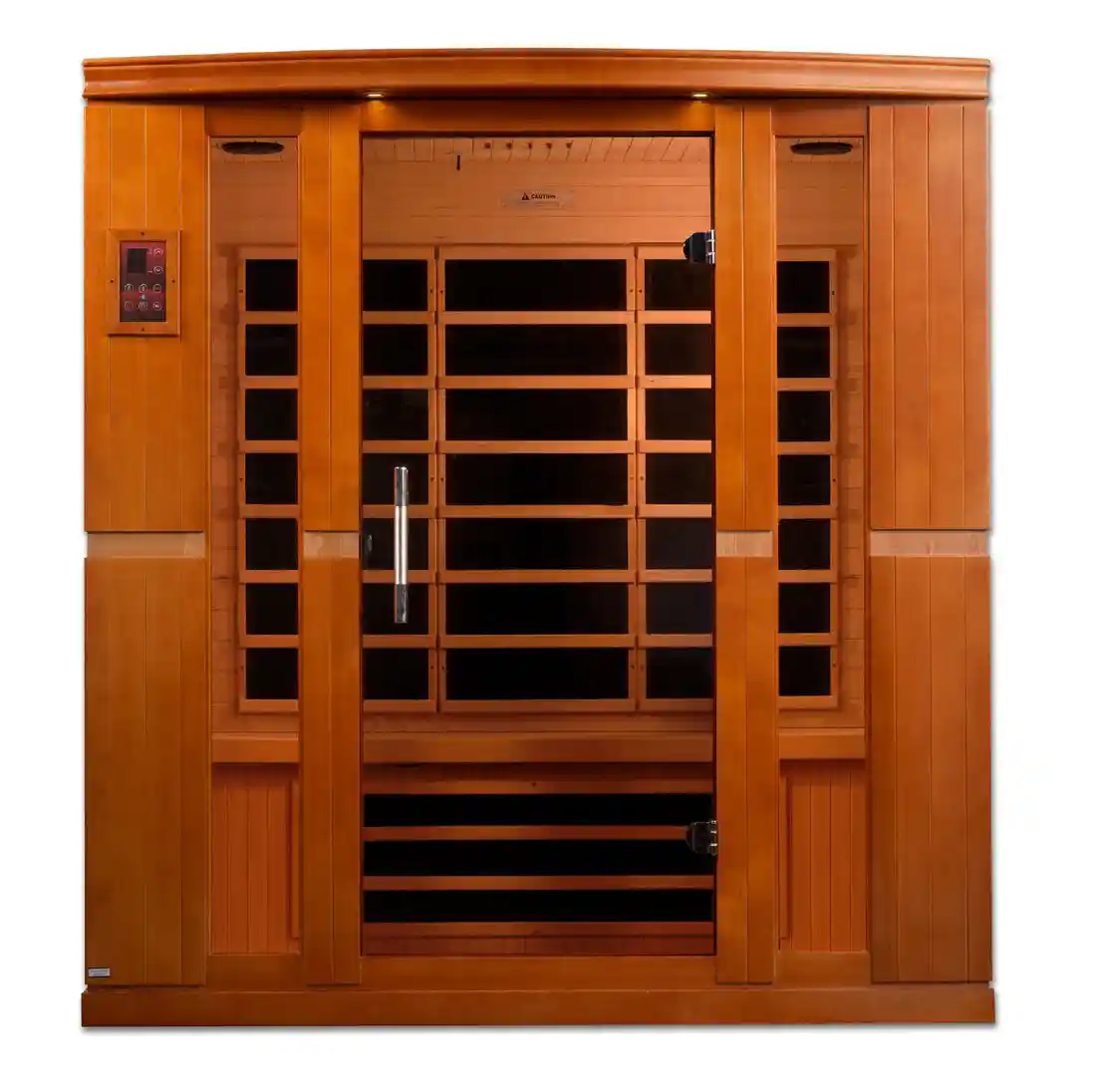 Dynamic Sauna Dynamic Bergamo Elite 4 Person Ultra Low EMF FAR Infrared Indoor Sauna Indoor Infrared Sauna - side view