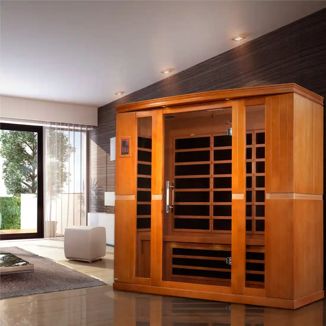 Dynamic Sauna Dynamic Bergamo Elite 4 Person Ultra Low EMF FAR Infrared Indoor Sauna Indoor Infrared Sauna - view 4