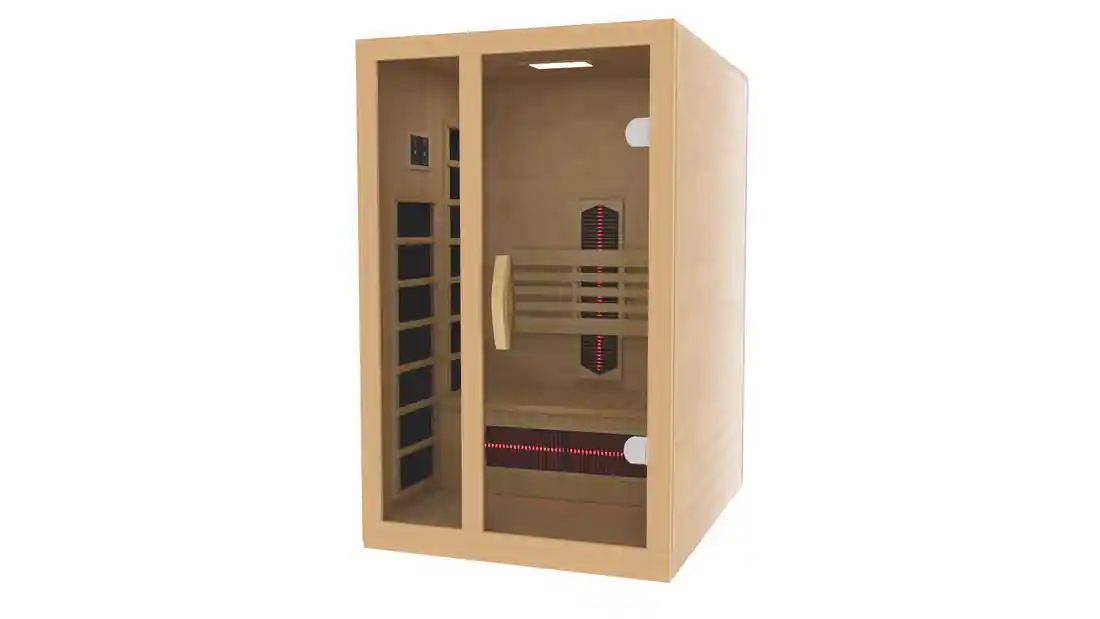 Dynamic Sauna Dynamic Gracia 1-2 Person Full Spectrum Near Zero EMF FAR Infrared Indoor Sauna Indoor Infrared Sauna - side view