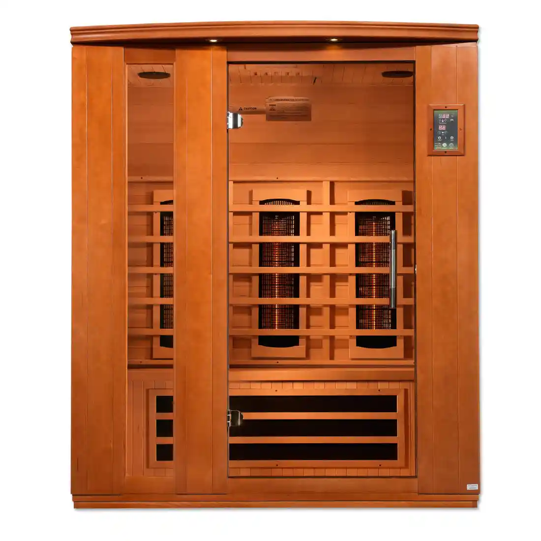 Dynamic Sauna Dynamic Lugano 3 Person Full Spectrum Indoor Infrared Sauna Indoor Infrared Sauna - side view
