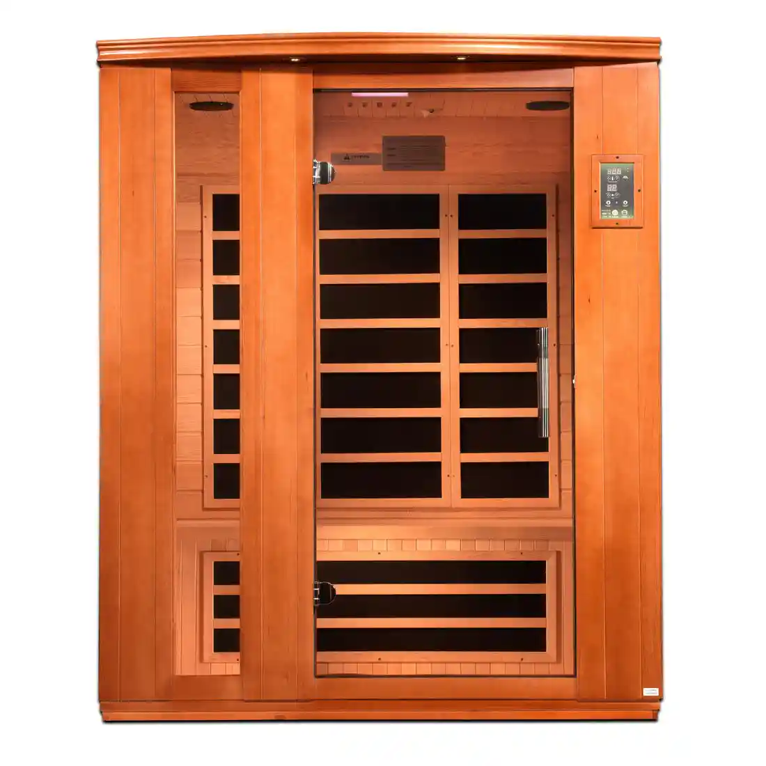 Dynamic Sauna Dynamic Lugano Elite 3 Person Ultra Low EMF FAR Infrared Indoor Sauna Indoor Infrared Sauna - side view