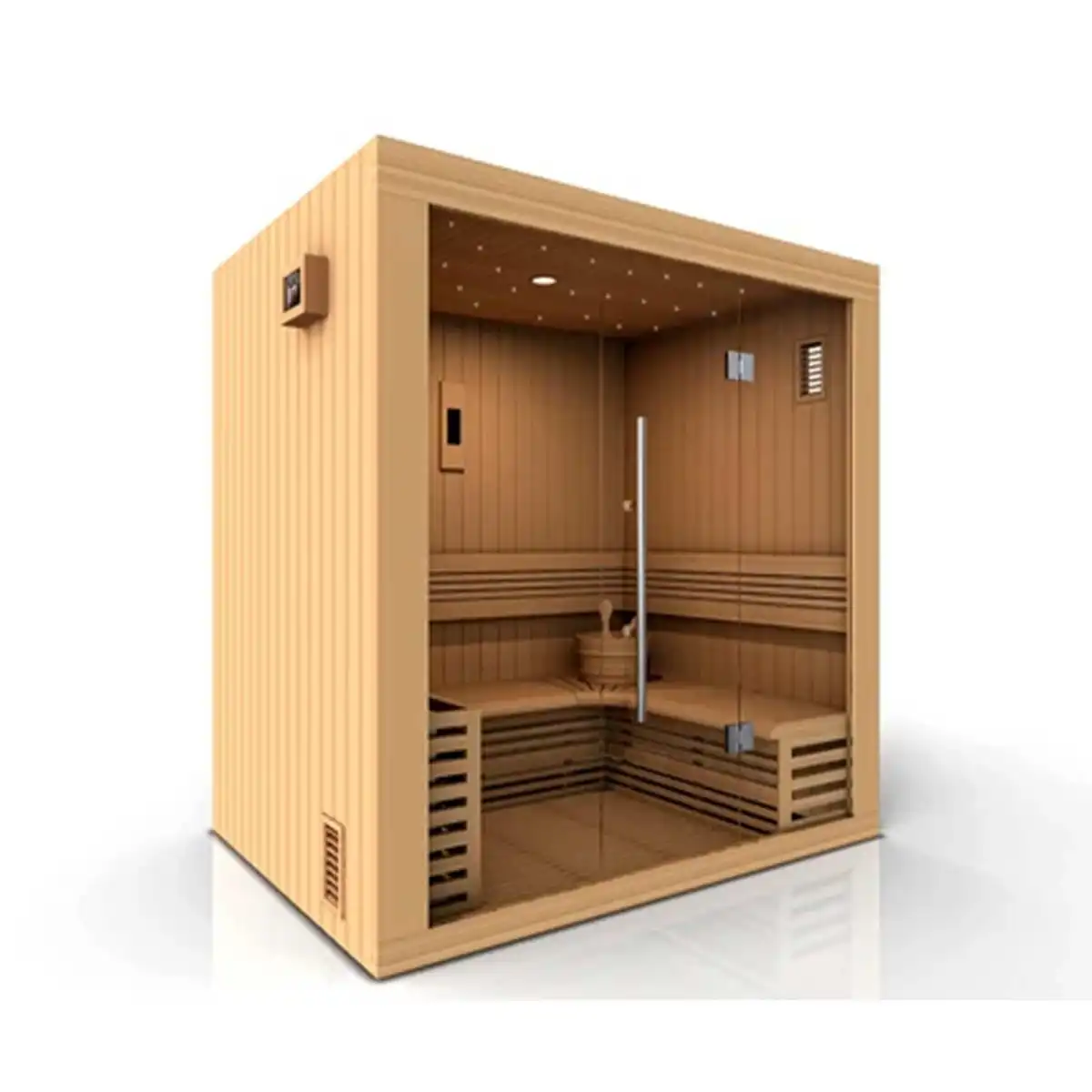 Golden Designs Copenhagen 3 Person  Indoor Traditional Sauna - Image 2