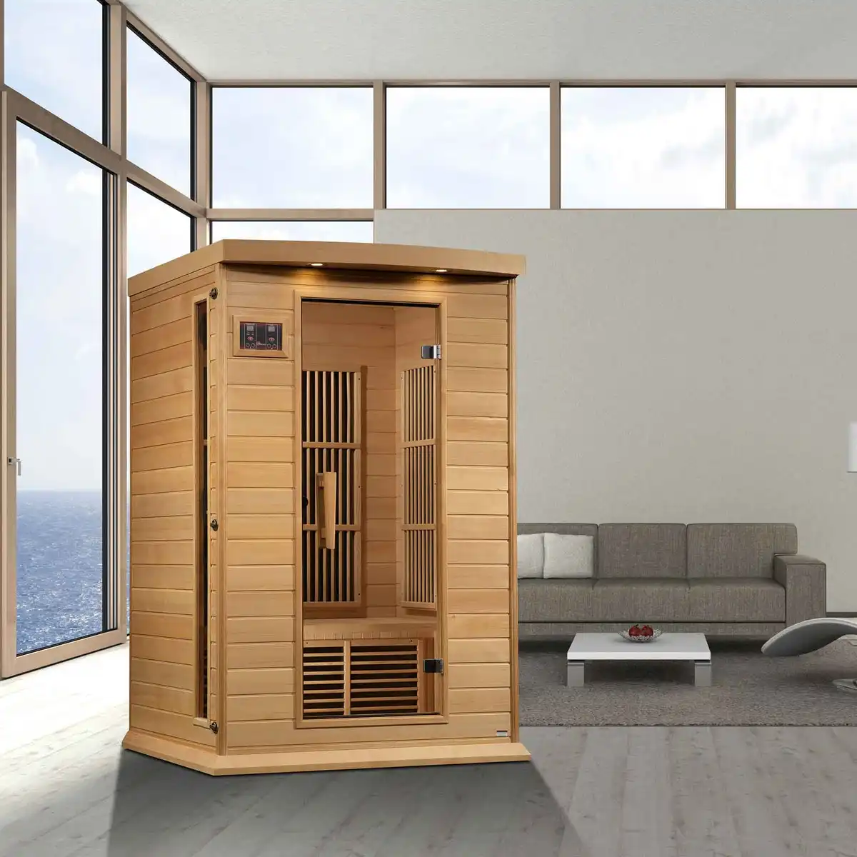 Maxxus 2 Person 6 Panels Near Zero EMF Indoor FAR Infrared Sauna - Image 4