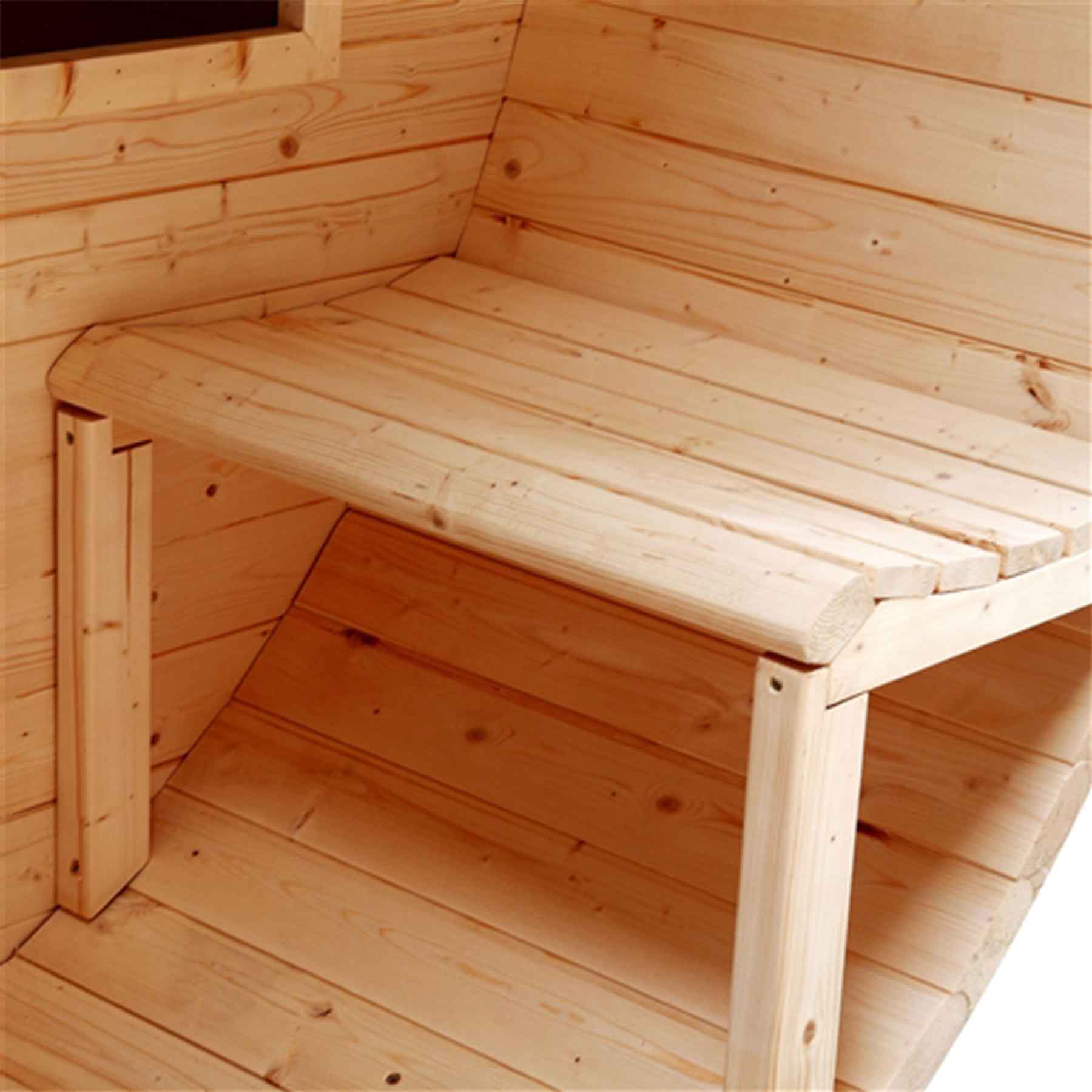 Aleko 8 Person 9 kW Red Cedar Outdoor and Indoor Barrel Sauna - Image 6