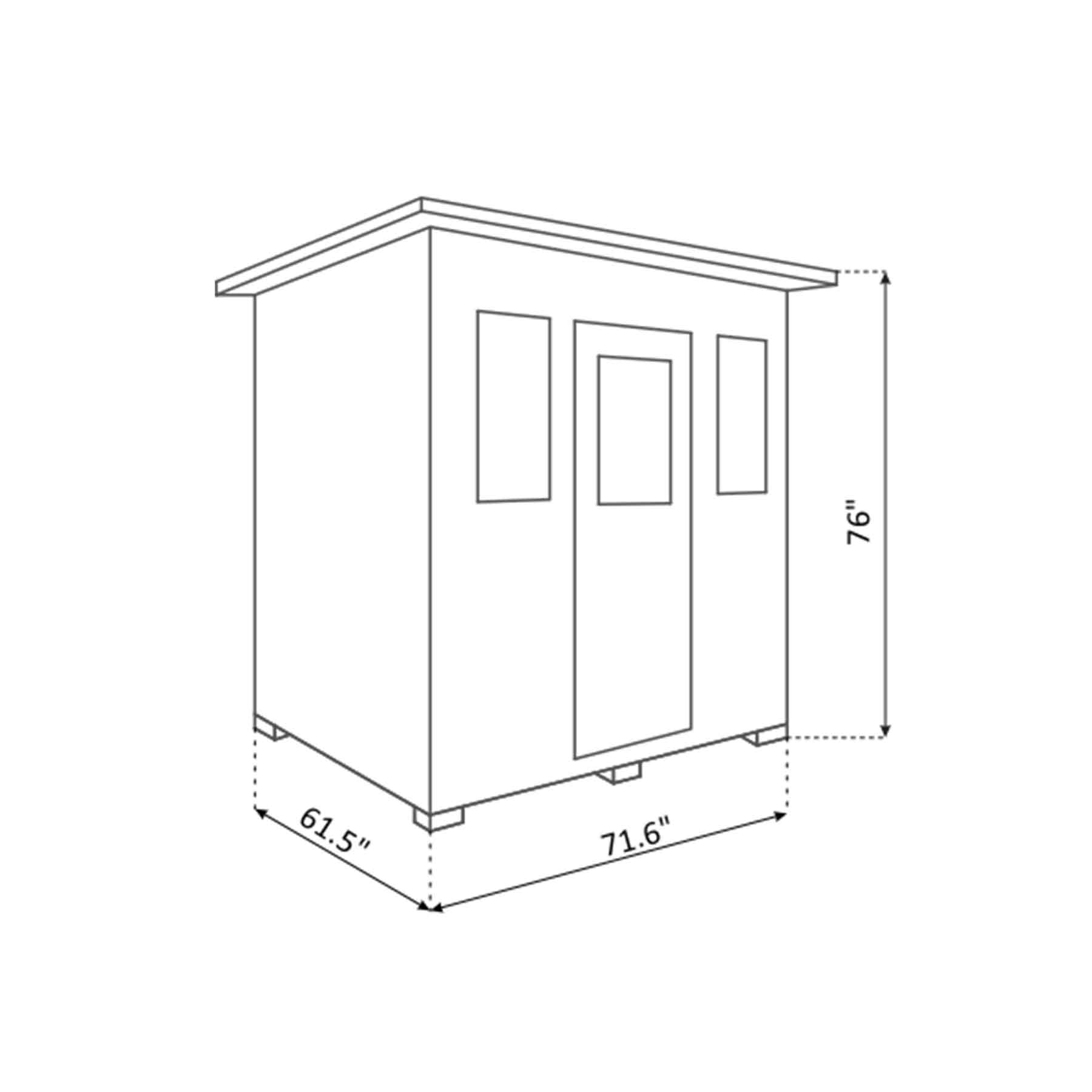 Enlighten Moonlight 4 Person  Outdoor Dry Traditional Sauna - Image 9
