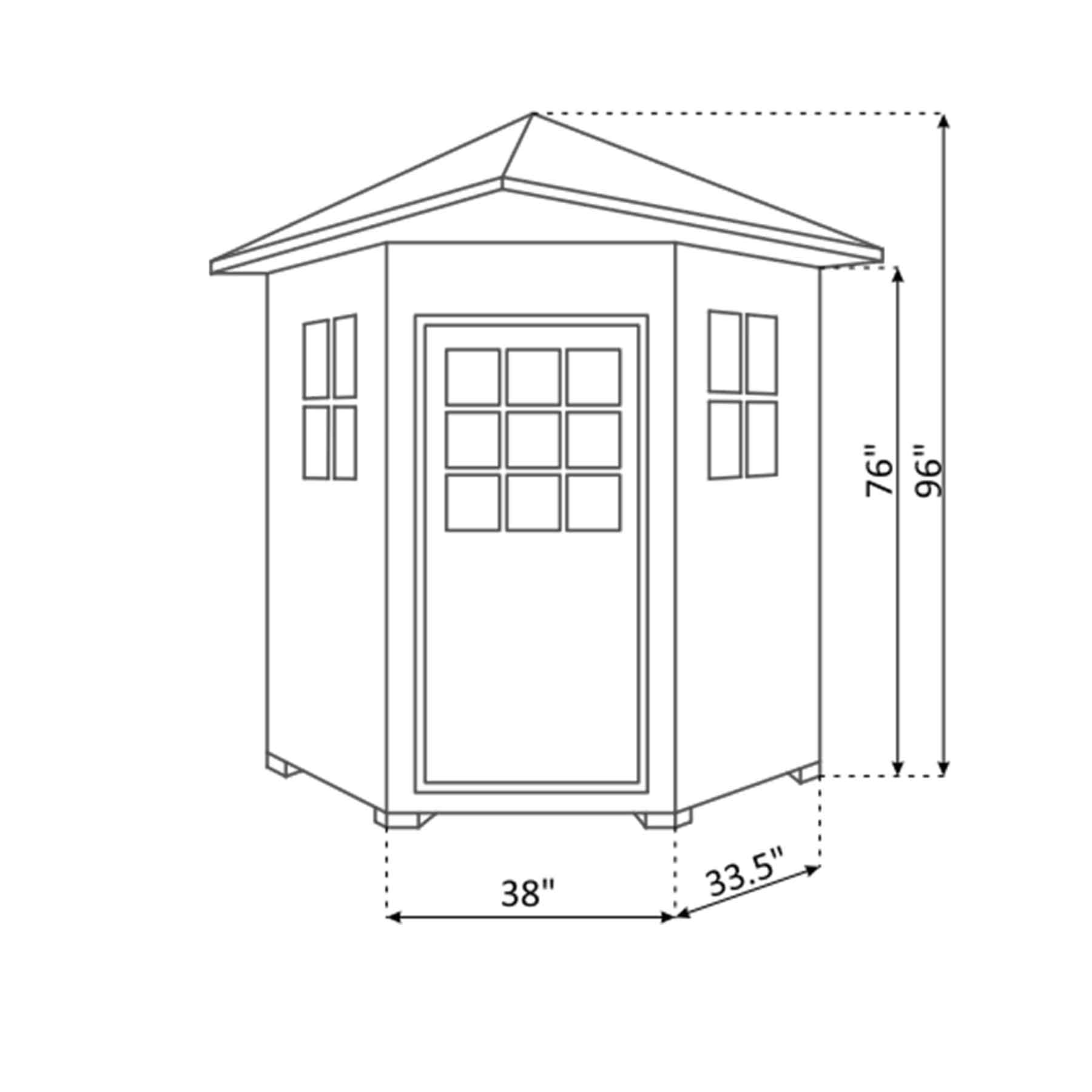 Enlighten Moonlight 4C Space-saving Outdoor Dry Traditional Sauna - Image 9