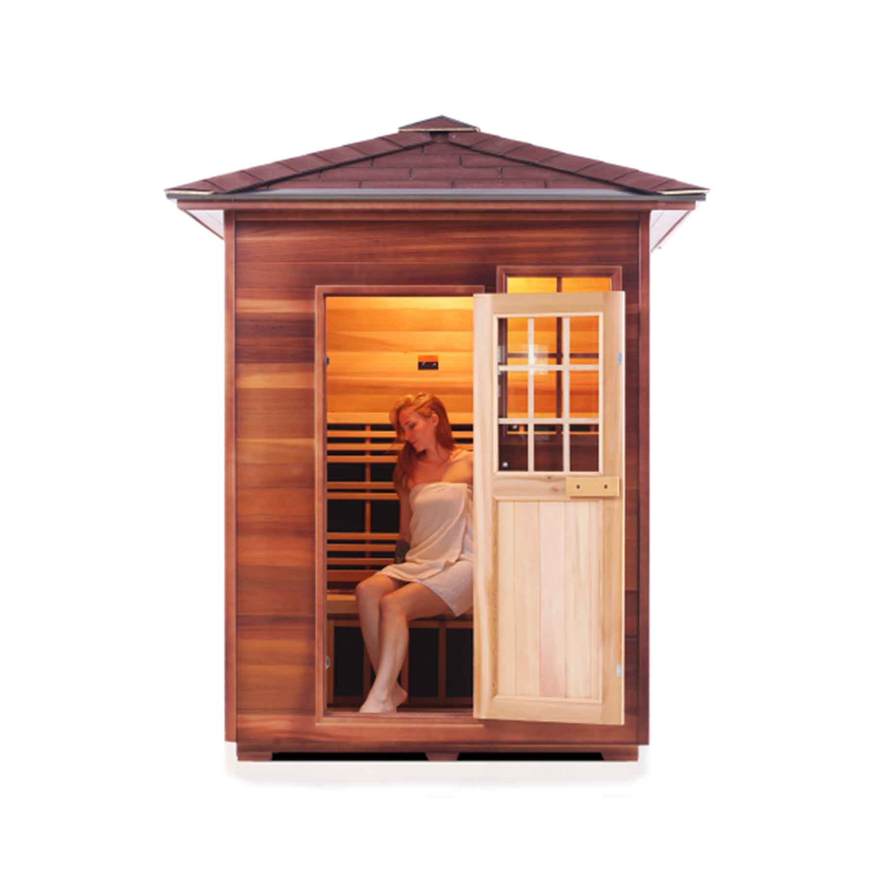 Enlighten Sierra 3 Person  Low EMF Outdoor Infrared Sauna - Image 5