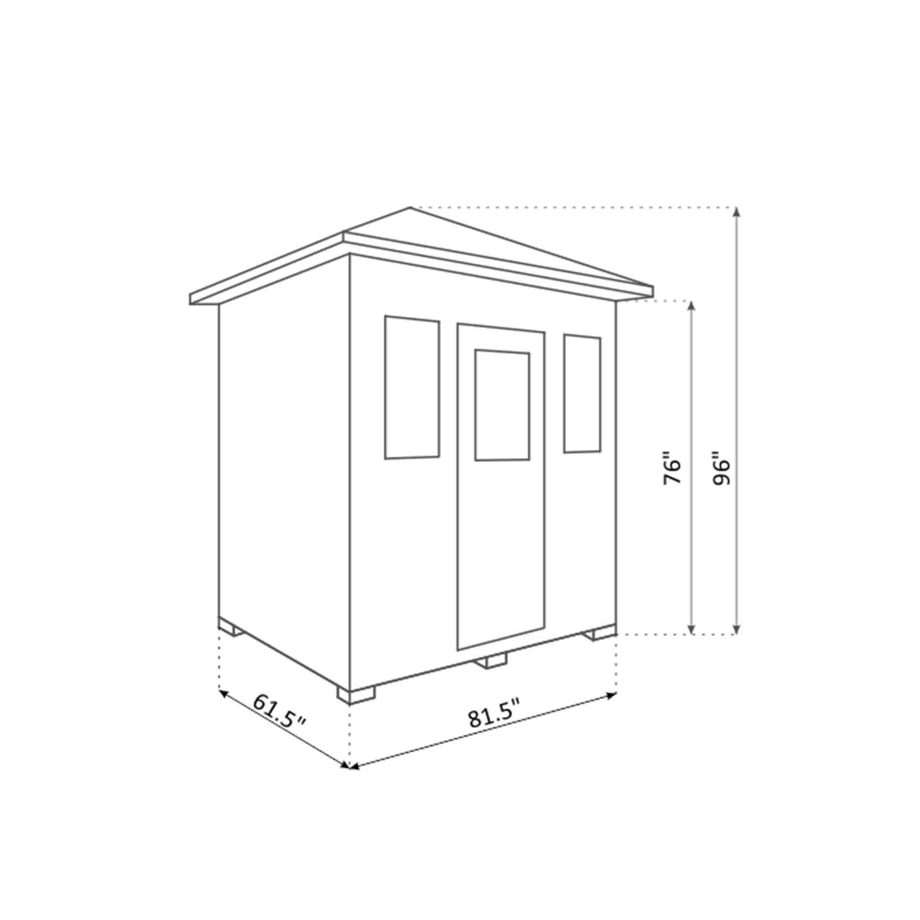 Enlighten Sierra 5 Person  Low EMF Outdoor Infrared Sauna - Image 14