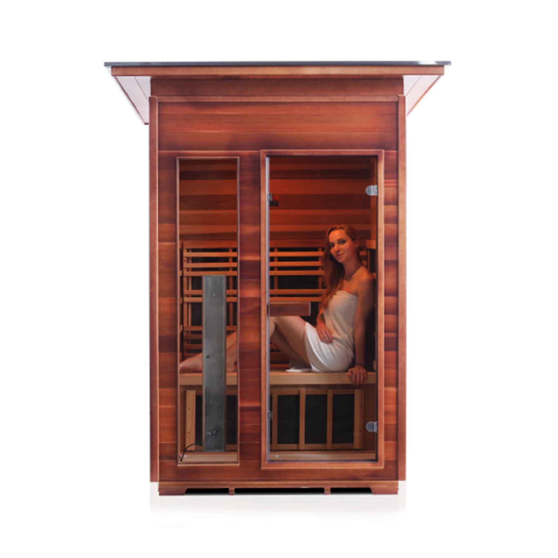Enlighten Rustic 2 Person  Low EMF Outdoor Infrared Sauna - Image 9