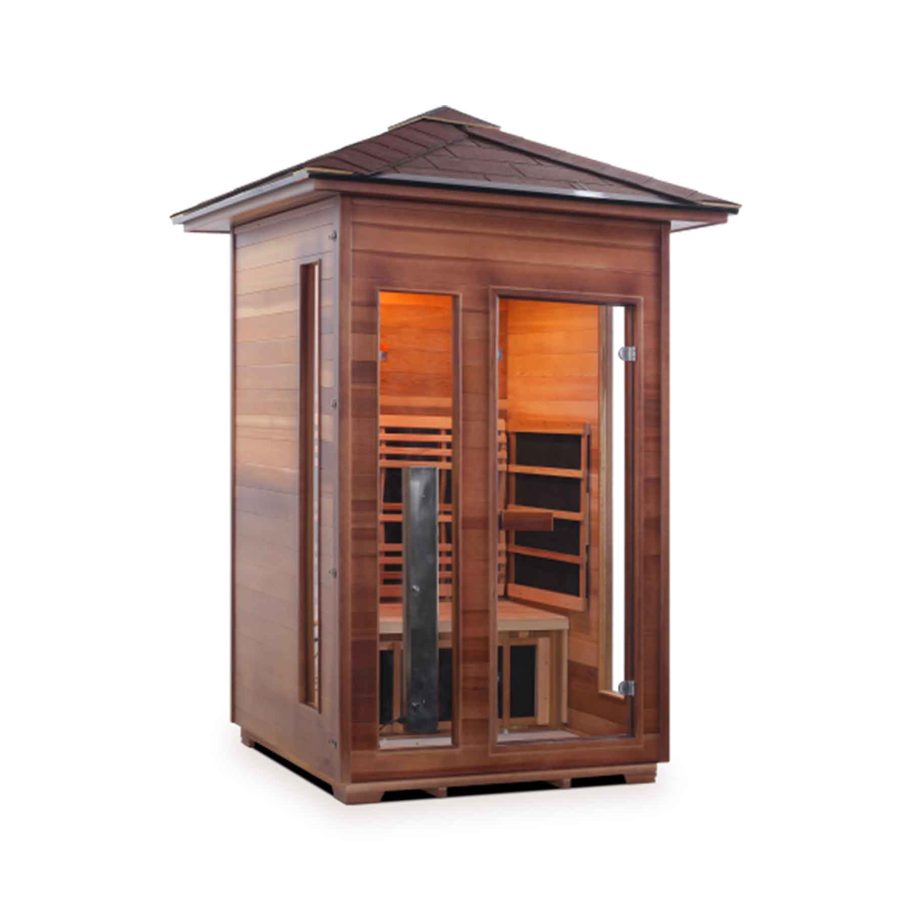 Enlighten Rustic 2 Person  Low EMF Outdoor Infrared Sauna - Image 2