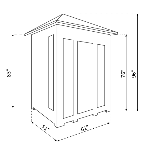 Enlighten SunRise 3 Person  Outdoor Dry Traditional Sauna - Image 7