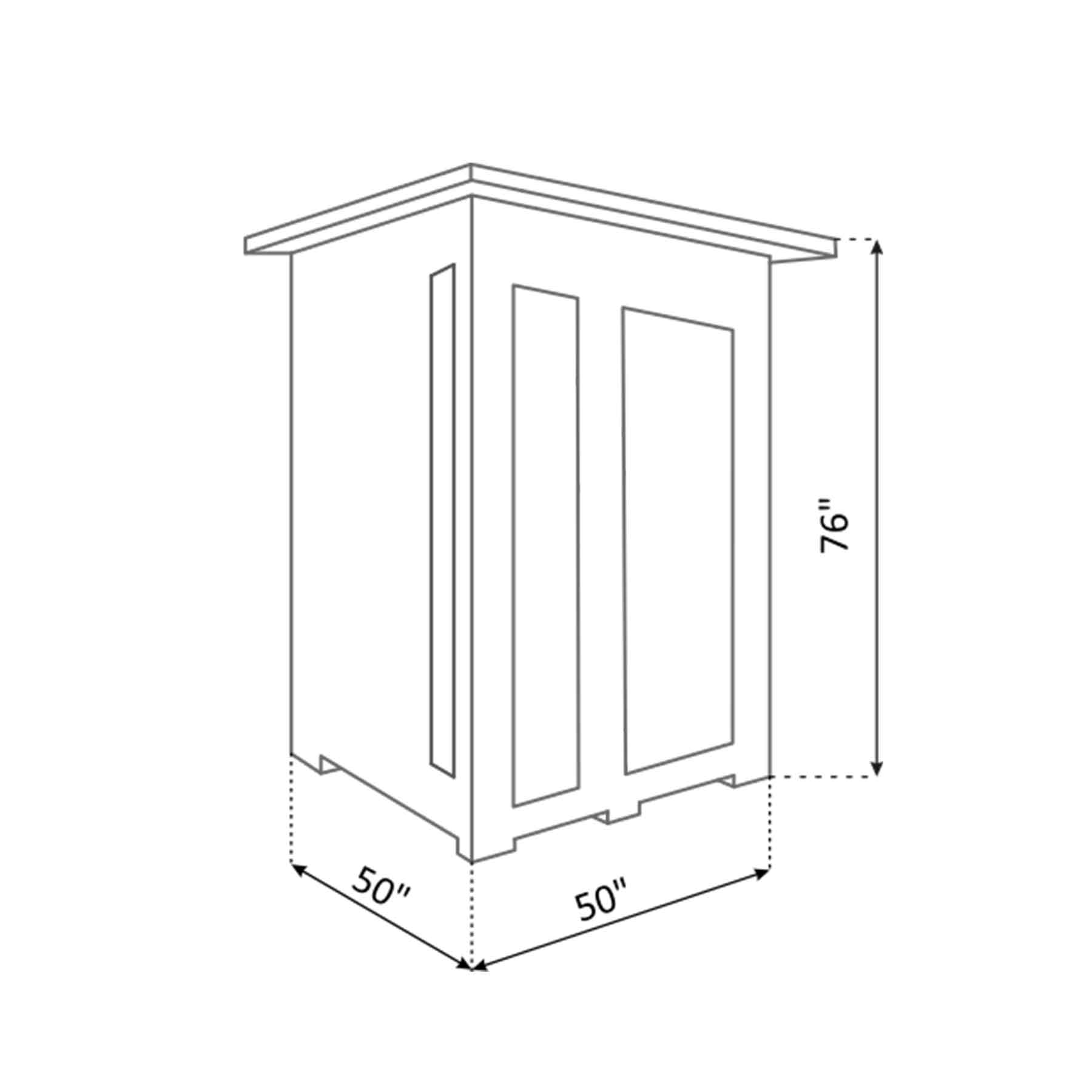 Enlighten SunRise 2 Person Cedar Indoor Dry Traditional Sauna - Image 5