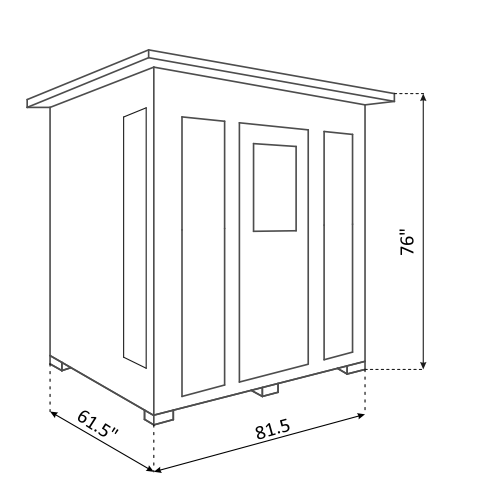 Enlighten SunRise 5 Person Cedar Indoor Dry Traditional Sauna - Image 5