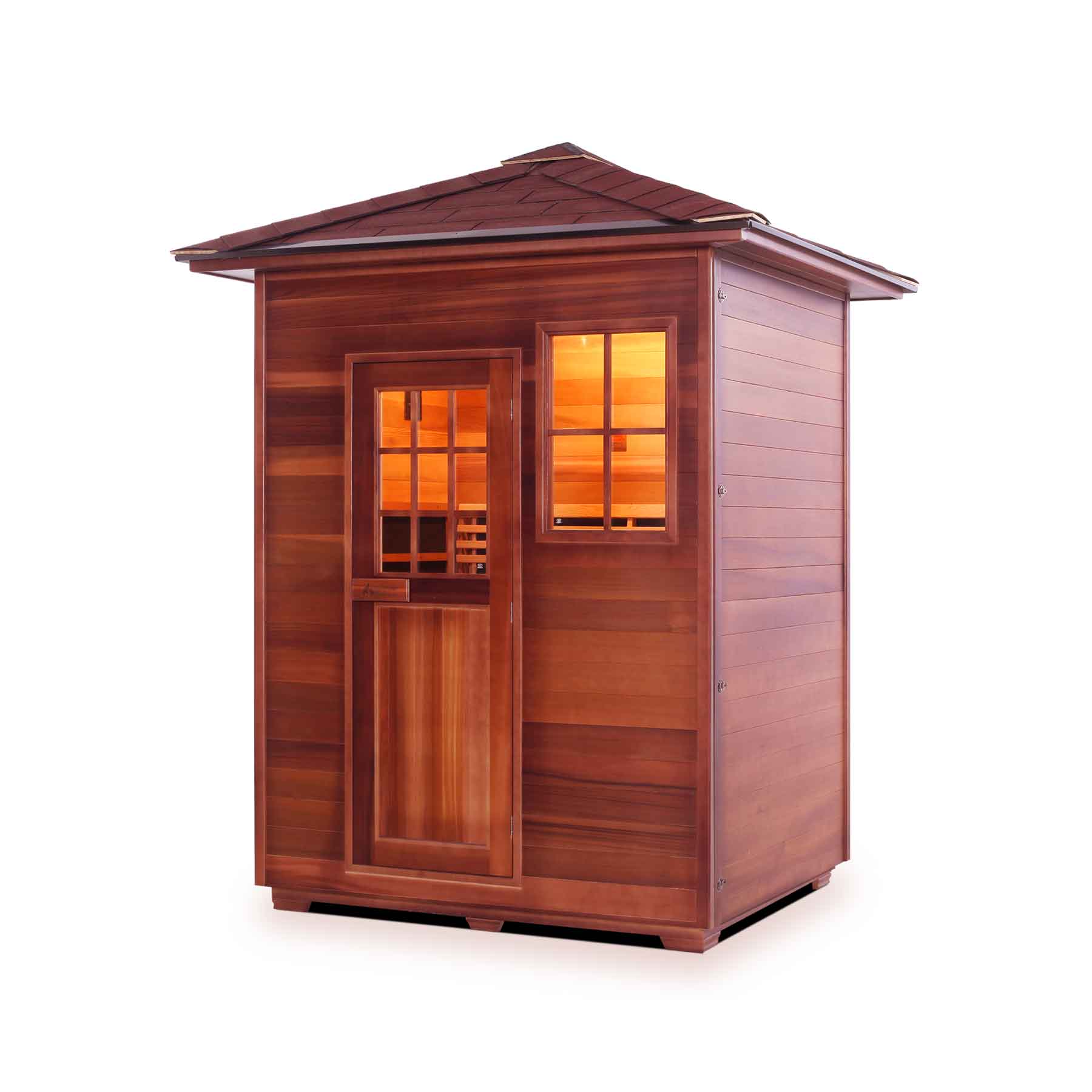 Enlighten Sapphire 3 Person 8 Heaters Outdoor Hybrid Sauna