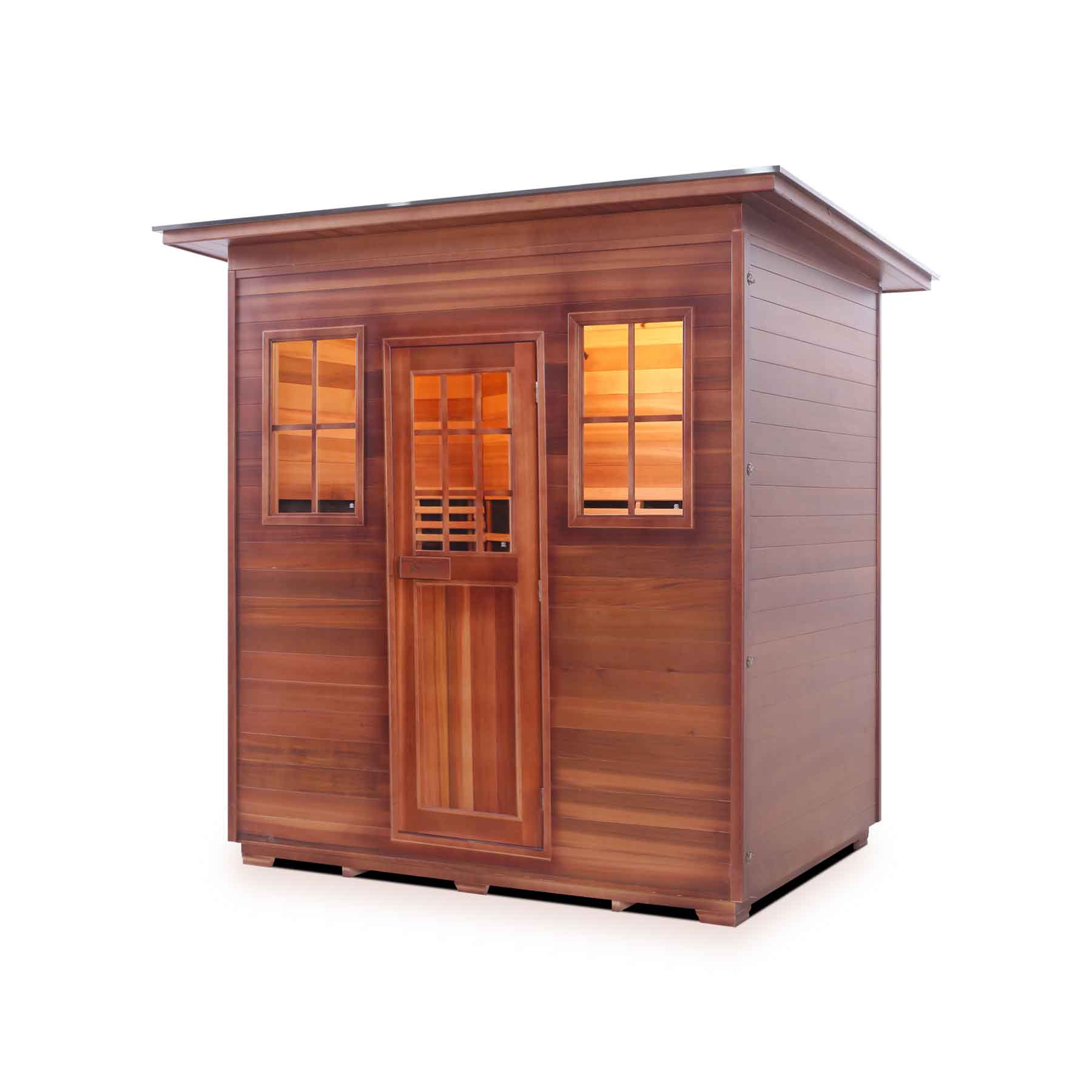 Enlighten Sapphire 5 Person 12 Heaters Outdoor Hybrid Sauna