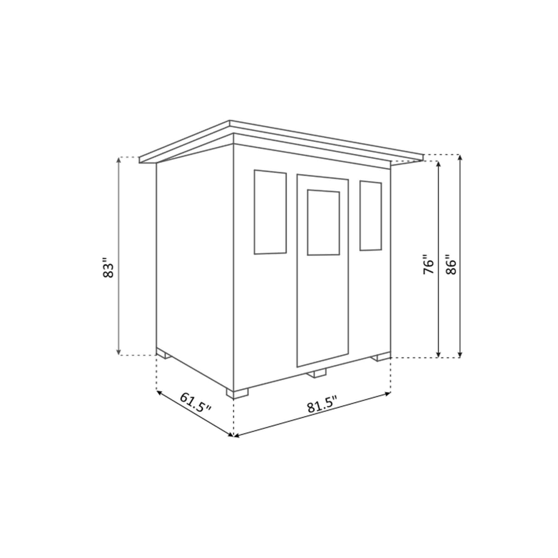 Enlighten Sapphire 5 Person 12 Heaters Outdoor Hybrid Sauna - Image 5