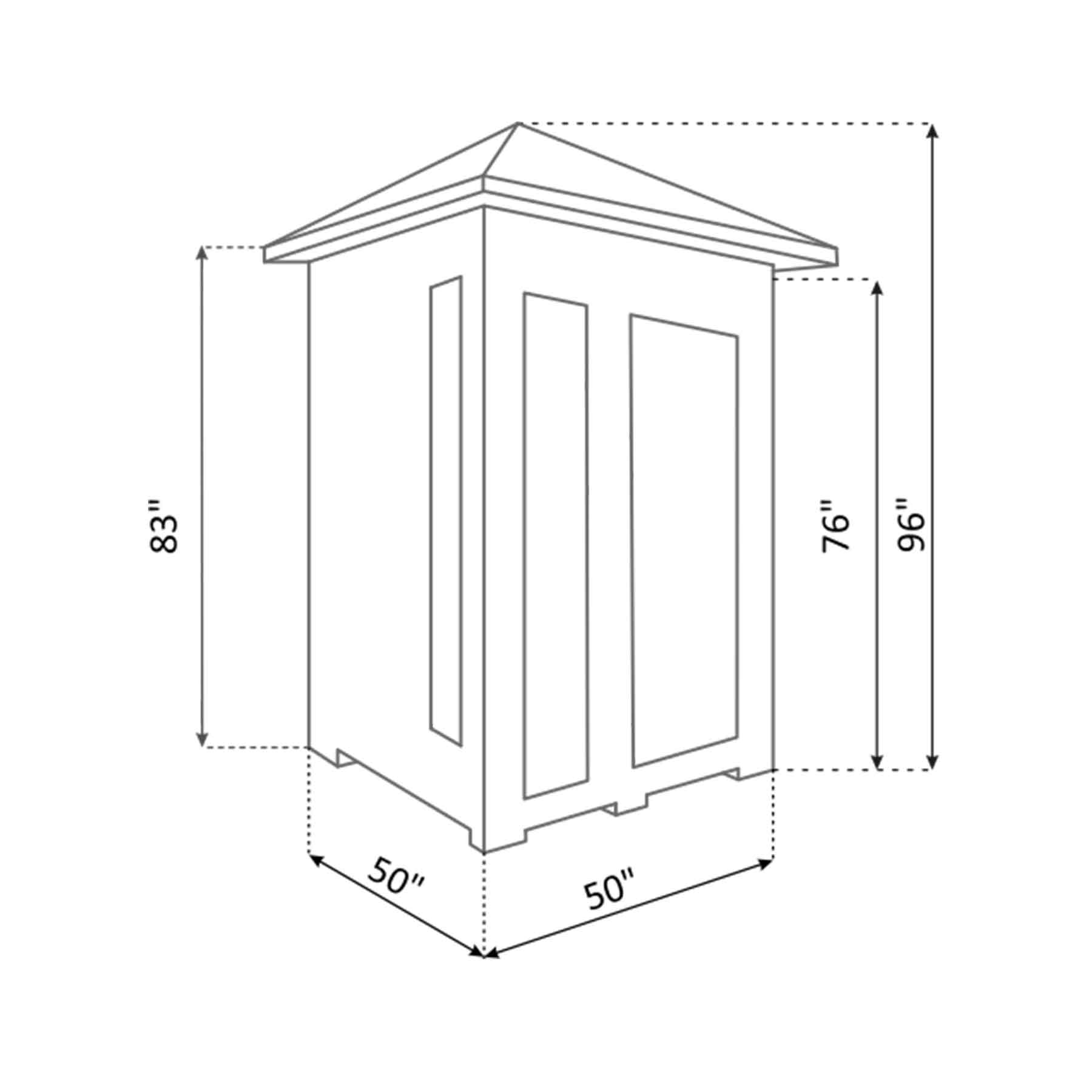 Enlighten SunRise 2 Person  Outdoor Dry Traditional Sauna - Image 6