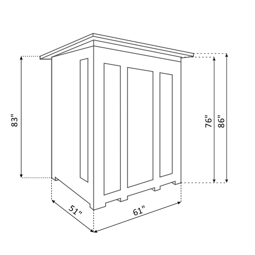 Enlighten SunRise 3 Person  Outdoor Dry Traditional Sauna - Image 5