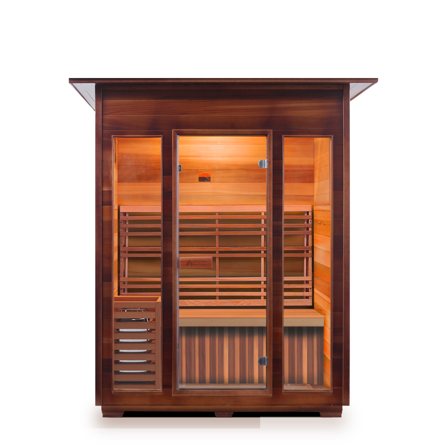 Enlighten SunRise 3 Person Cedar Indoor Dry Traditional Sauna - Image 6