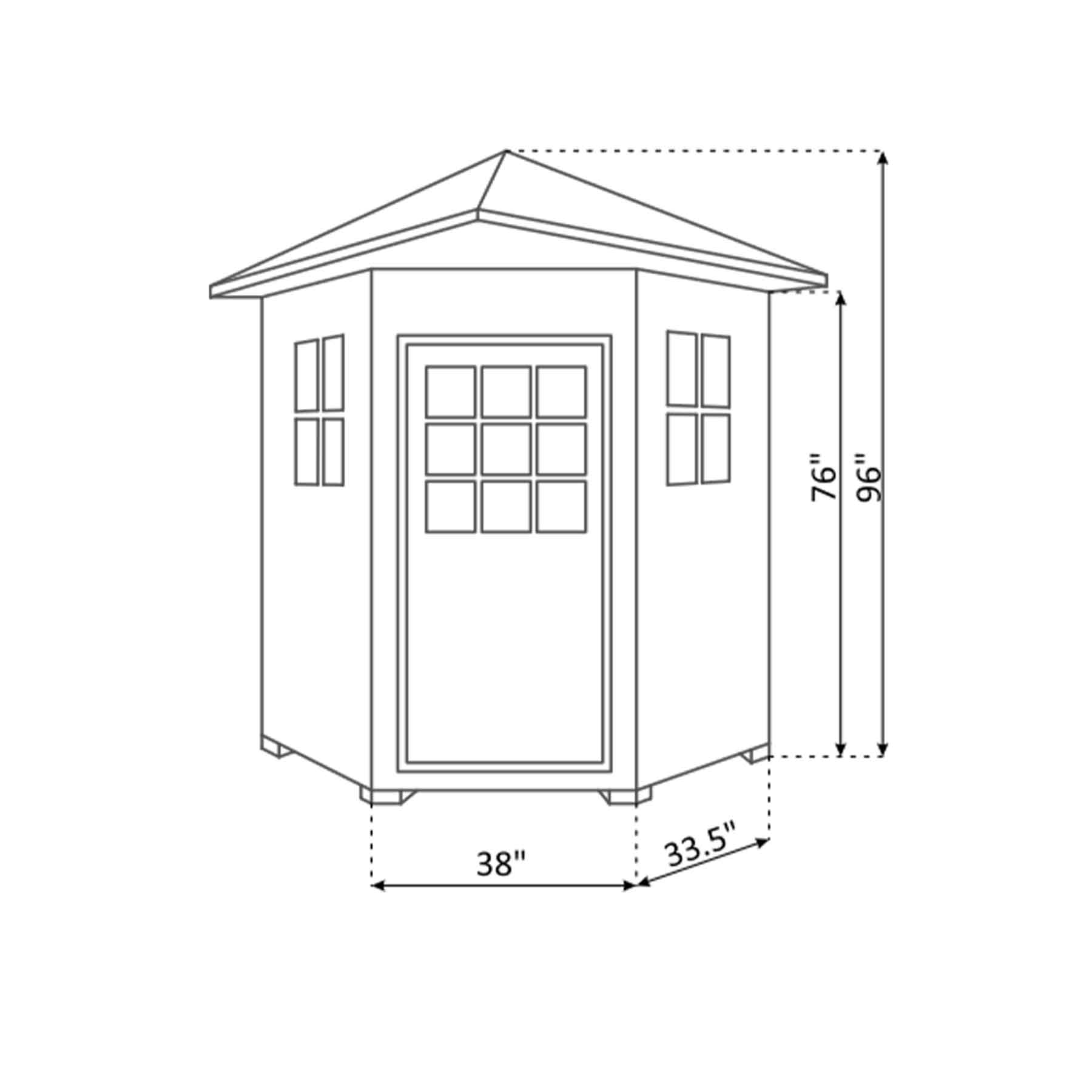 Enlighten Sierra 4C Space-saving Corner Low EMF Outdoor Infrared Sauna - Image 12