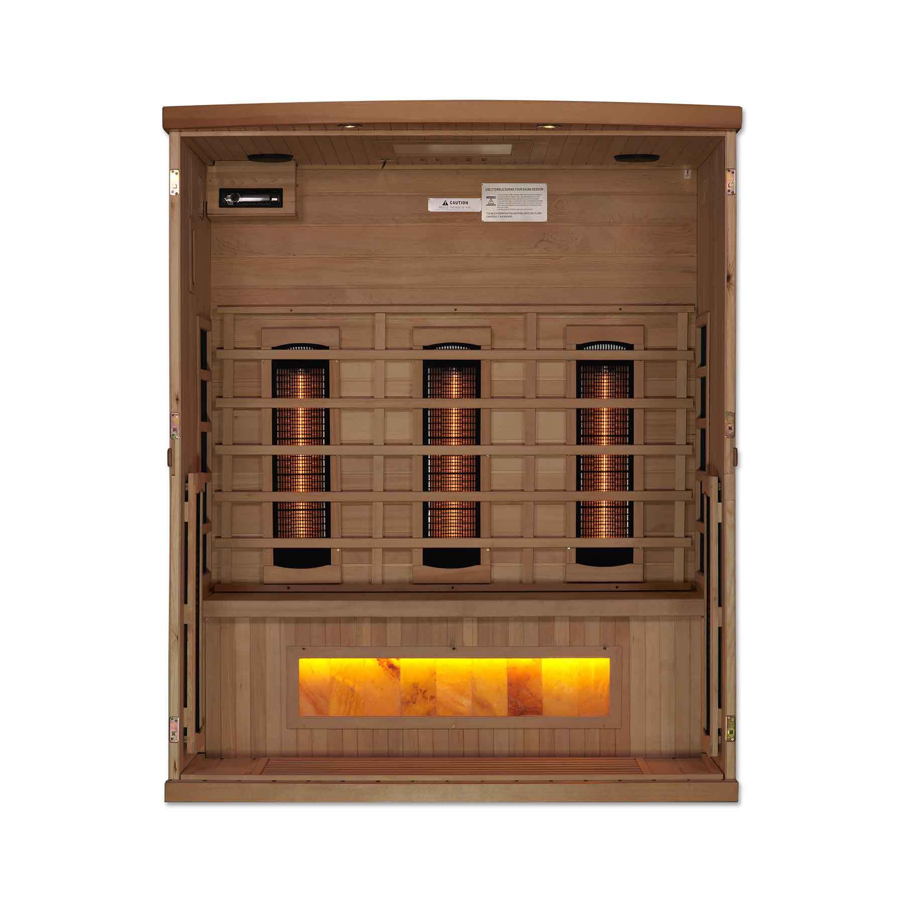Golden Designs 3 person Full Spectrum Hemlock Indoor Infrared Sauna - Image 4