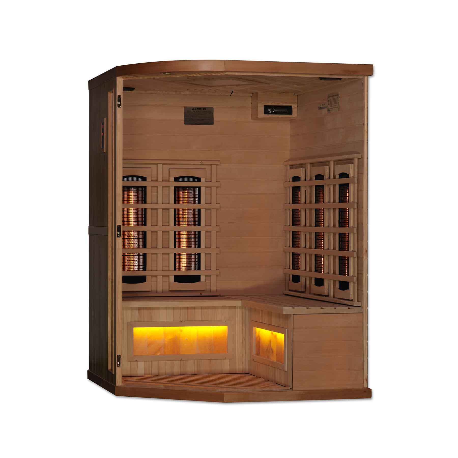 Golden Designs 3 person Full Spectrum Near Zero EMF Indoor Infrared Sauna - Image 4