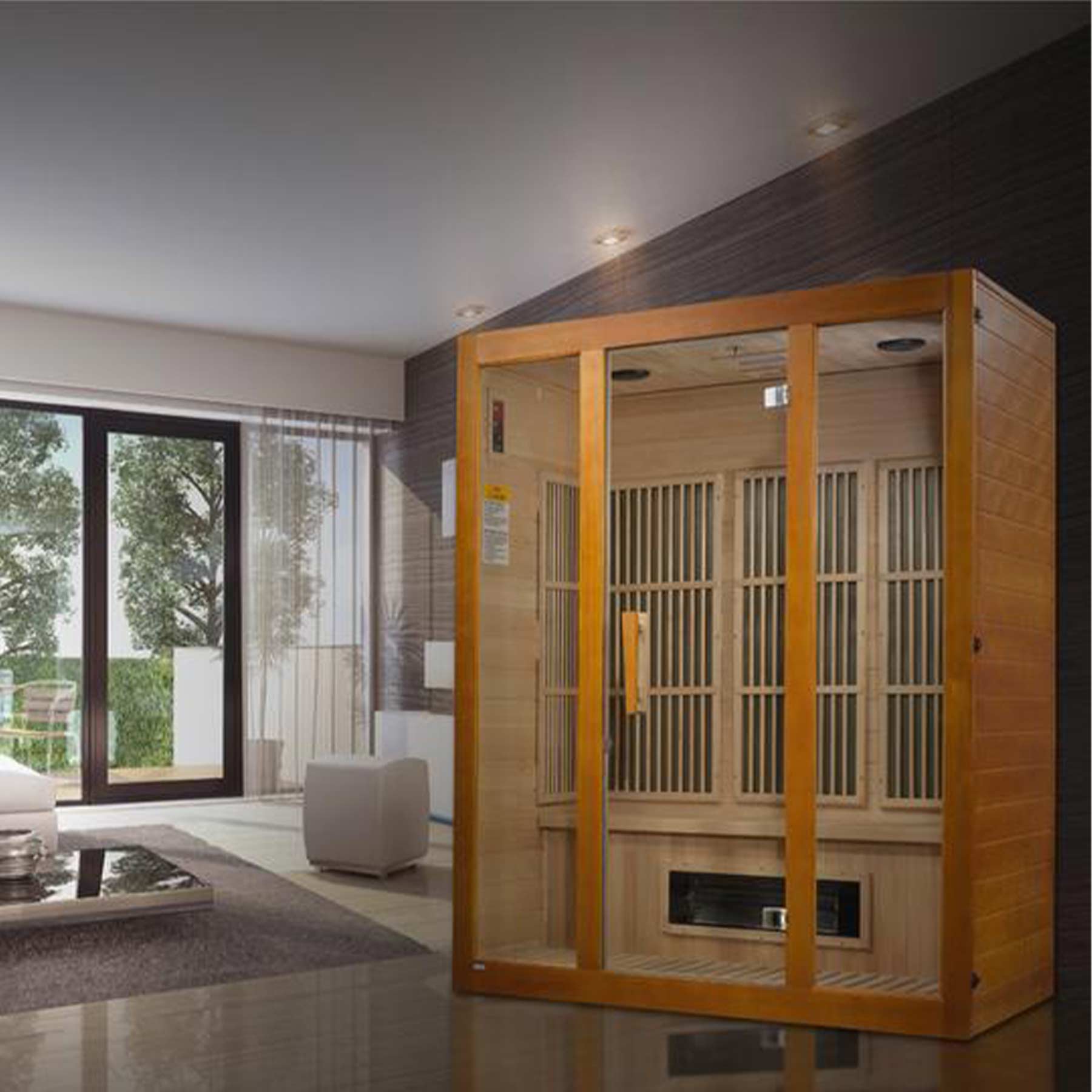 Maxxus Alpine 3 Person Dual Tech Low EMF Indoor FAR Infrared Sauna - Image 9