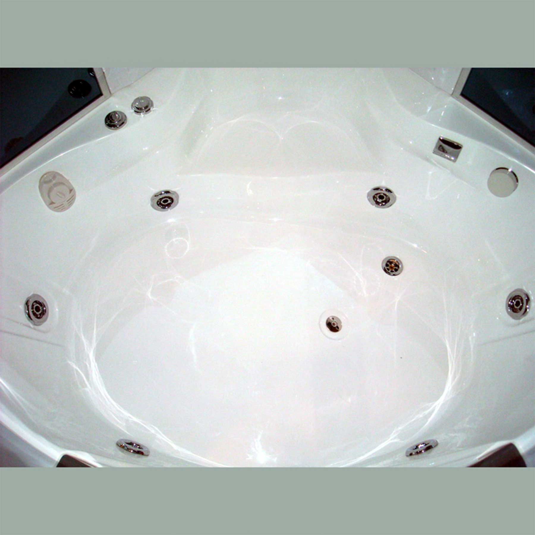 Mesa WS-702A 61L x 61W x 89H Jetted Tub Blue Glass Steam Shower - Image 6