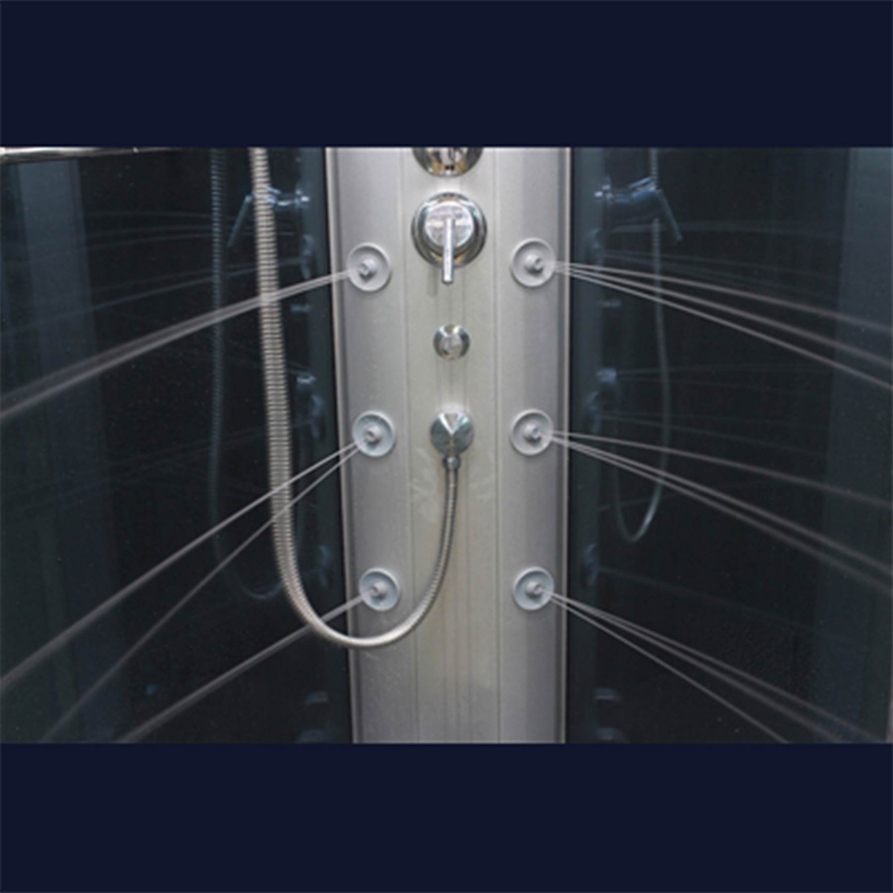 Mesa WS-801L 42L x 42W x 85H 1 Person Walk In Steam Shower - Image 2