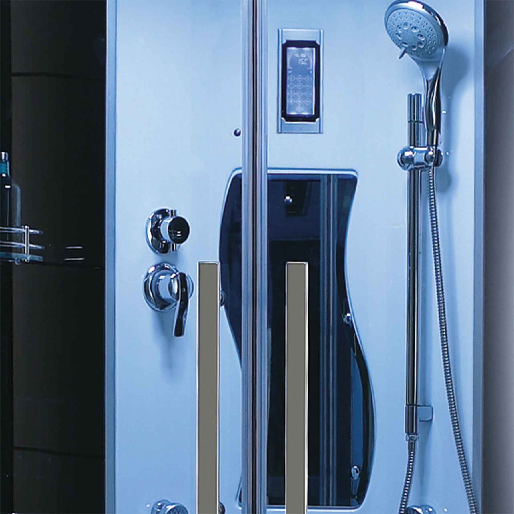 Mesa WS-600P 55L x 55W x 87H 1 Person Jetted Tub Steam Shower - Image 4