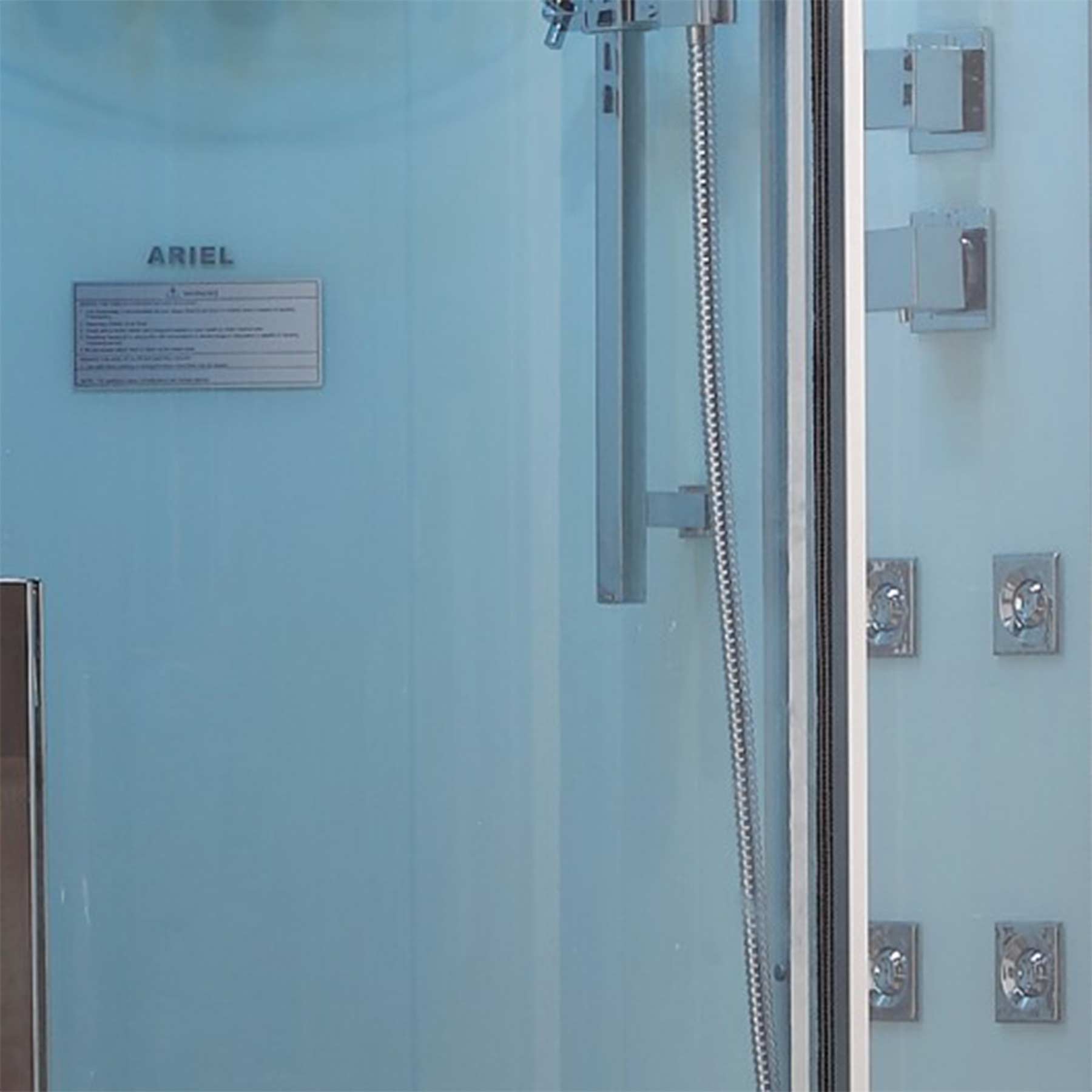 Platinum DZ963F8 39L x 39W x 89H 1 Person Corner Steam Shower - Image 4