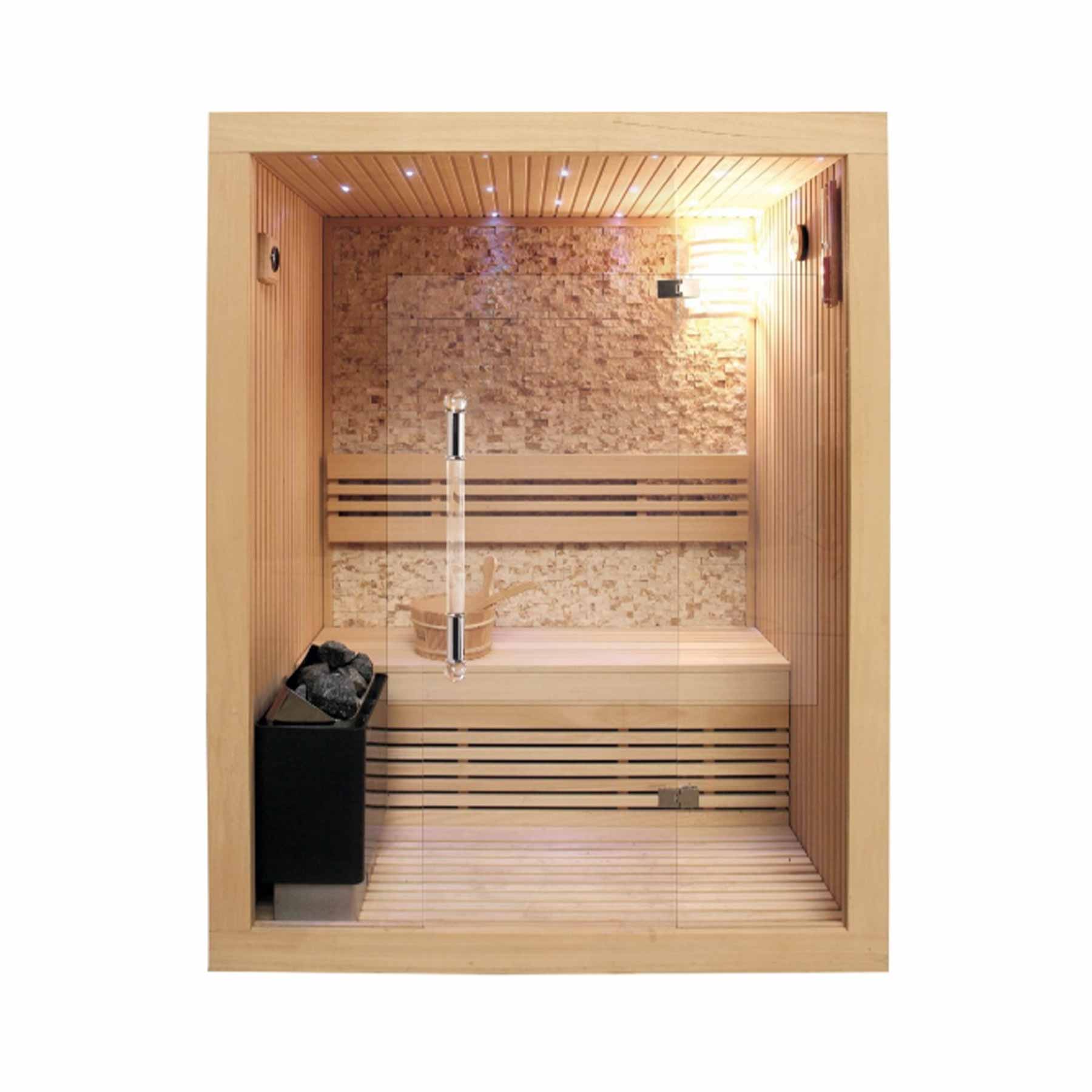 Sunray Rockledge 2 Person 4.5 kW Hardwood Indoor Traditional Sauna - Image 2