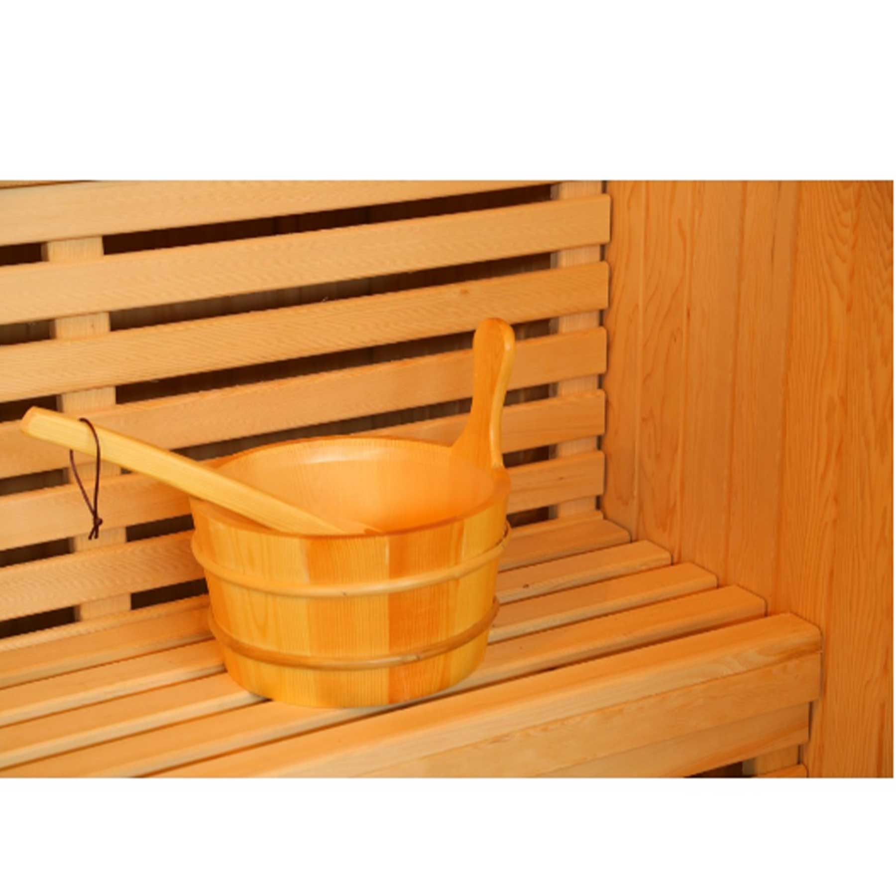 Sunray Rockledge 2 Person 4.5 kW Hardwood Indoor Traditional Sauna - Image 6