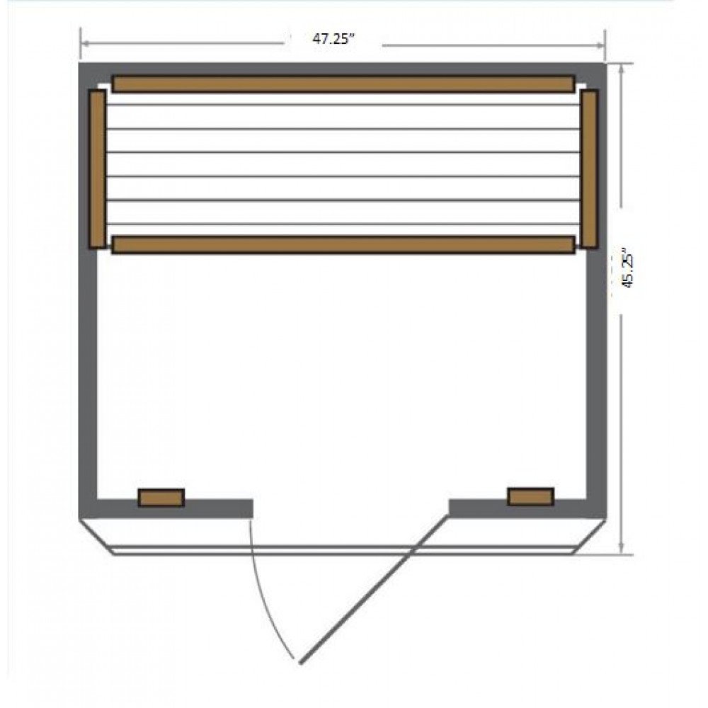 Sunray Cordova 2 Person Nano Cedar Indoor Infrared Sauna - Image 14