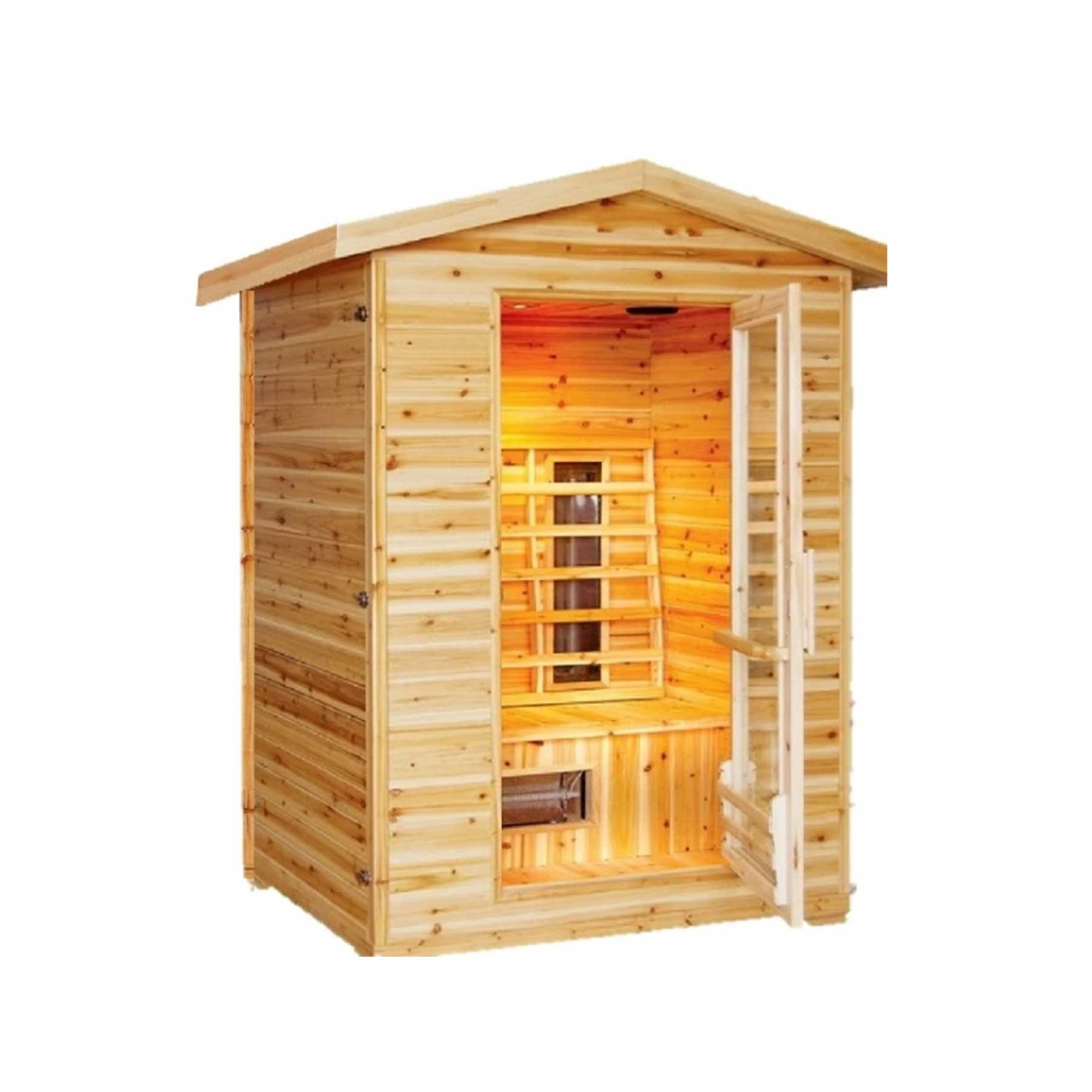 Sunray Burlington 2 Person 5 Heaters Hemlock Outdoor Infrared Sauna - Image 13